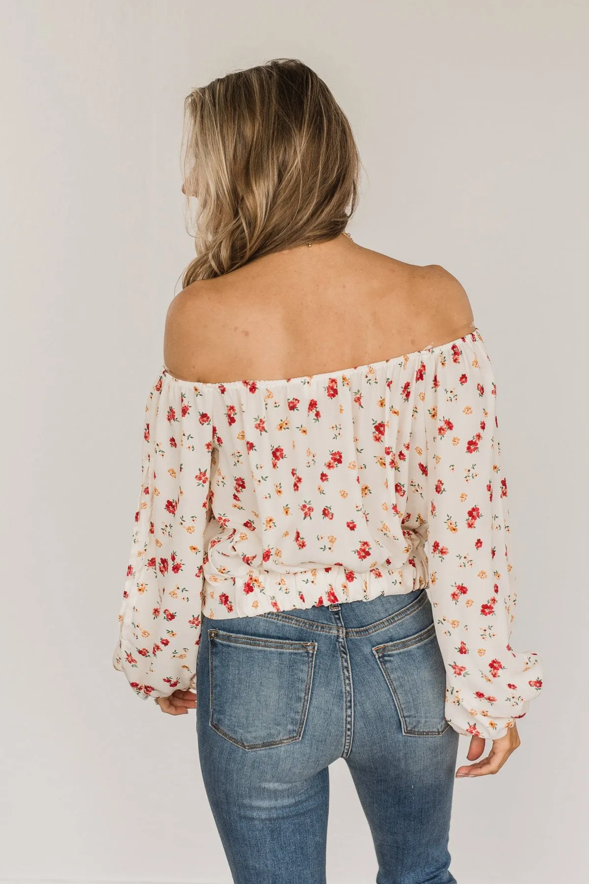 Match Made In Heaven Off The Shoulder Blouse- Cream