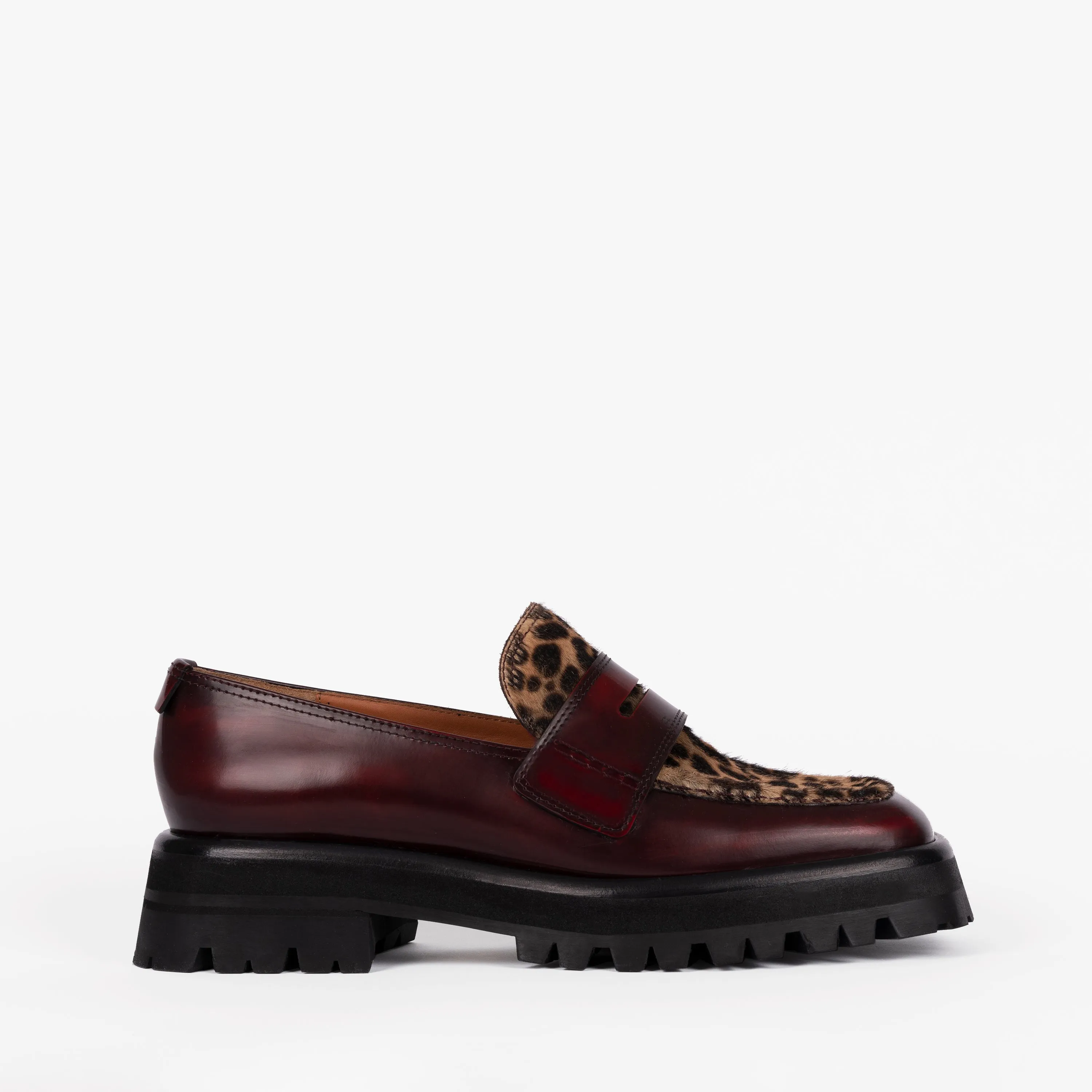 Mika Loafer Leopard / Bordeaux