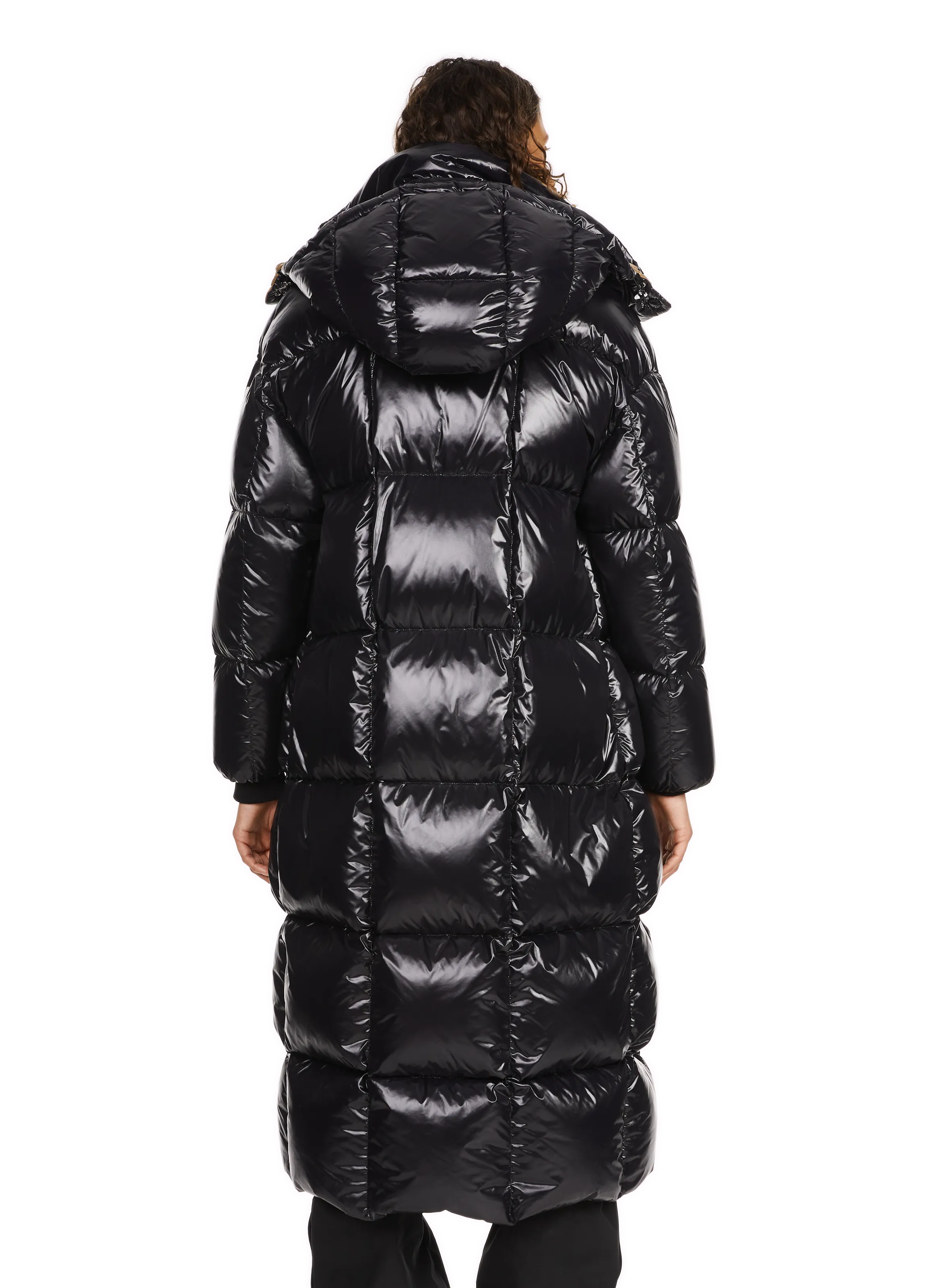 MONCLER  Quilted Long Puffer Coat - Black