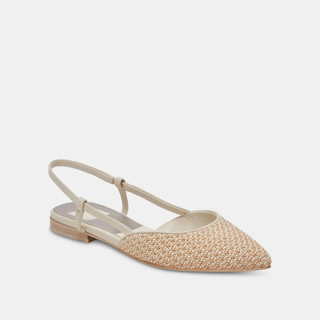 NARAH FLATS WHITE NATURAL RAFFIA– Dolce Vita 6943527698498