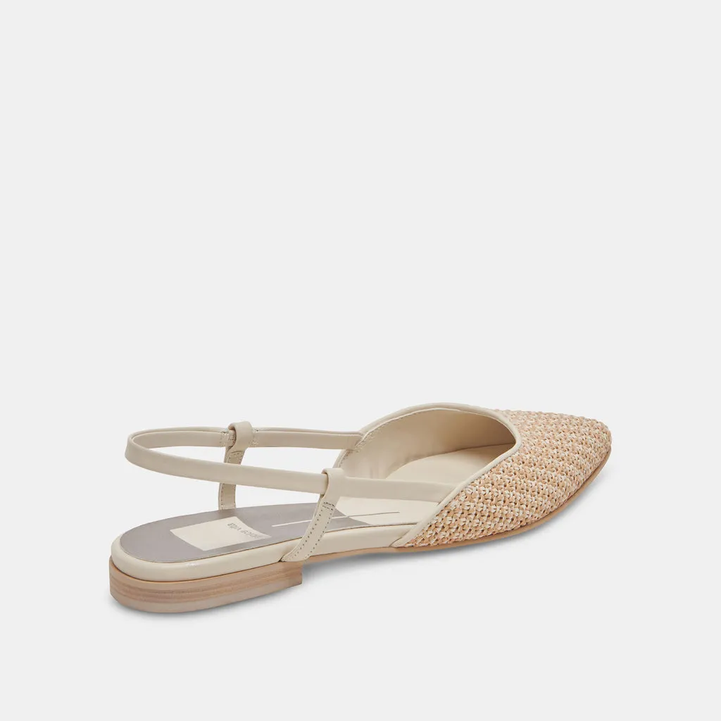 NARAH FLATS WHITE NATURAL RAFFIA– Dolce Vita 6943527698498