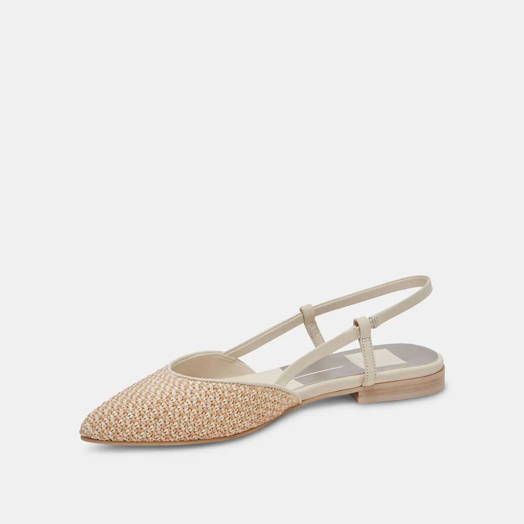 NARAH FLATS WHITE NATURAL RAFFIA– Dolce Vita 6943527698498