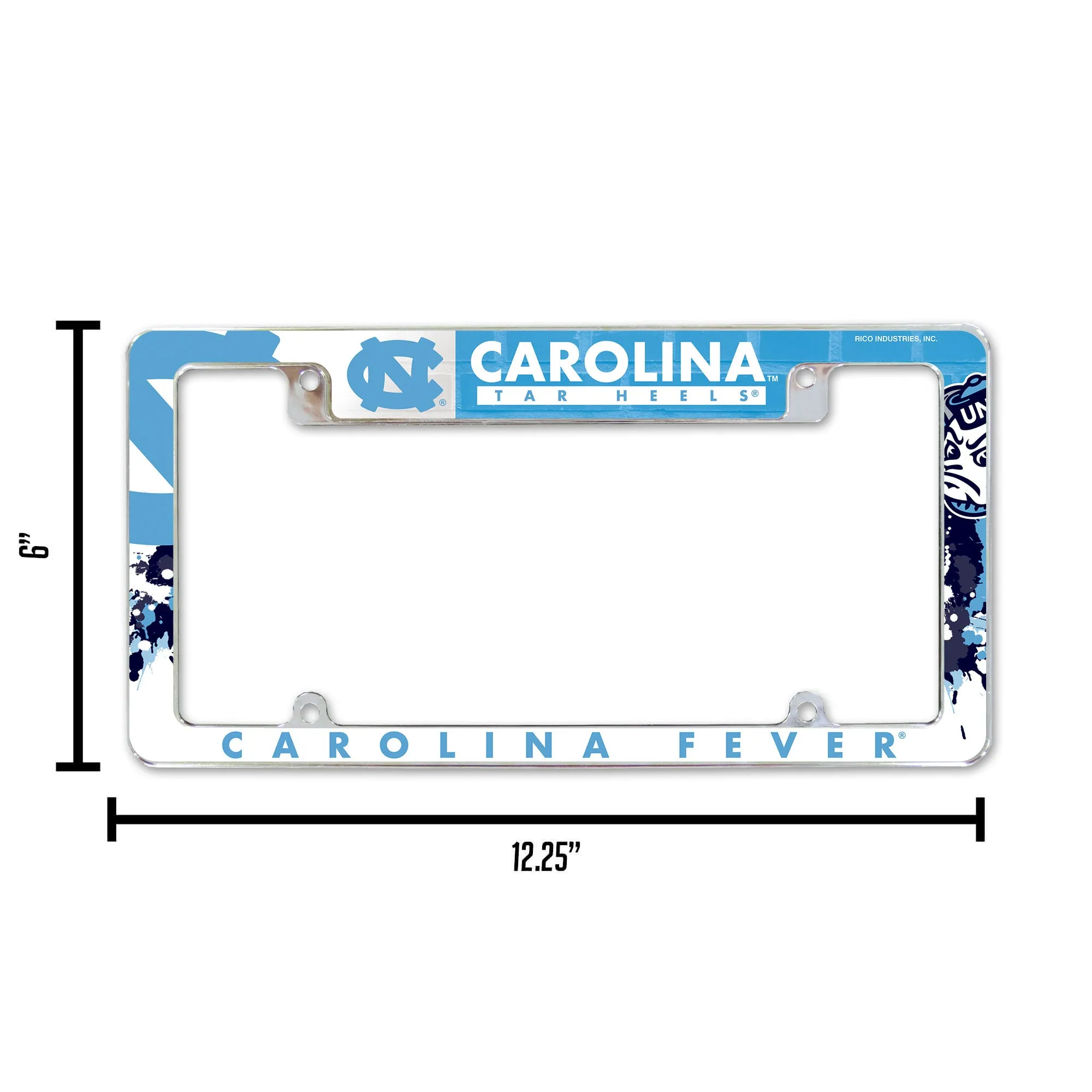 NCAA North Carolina Tar Heels All Over Chrome Frame