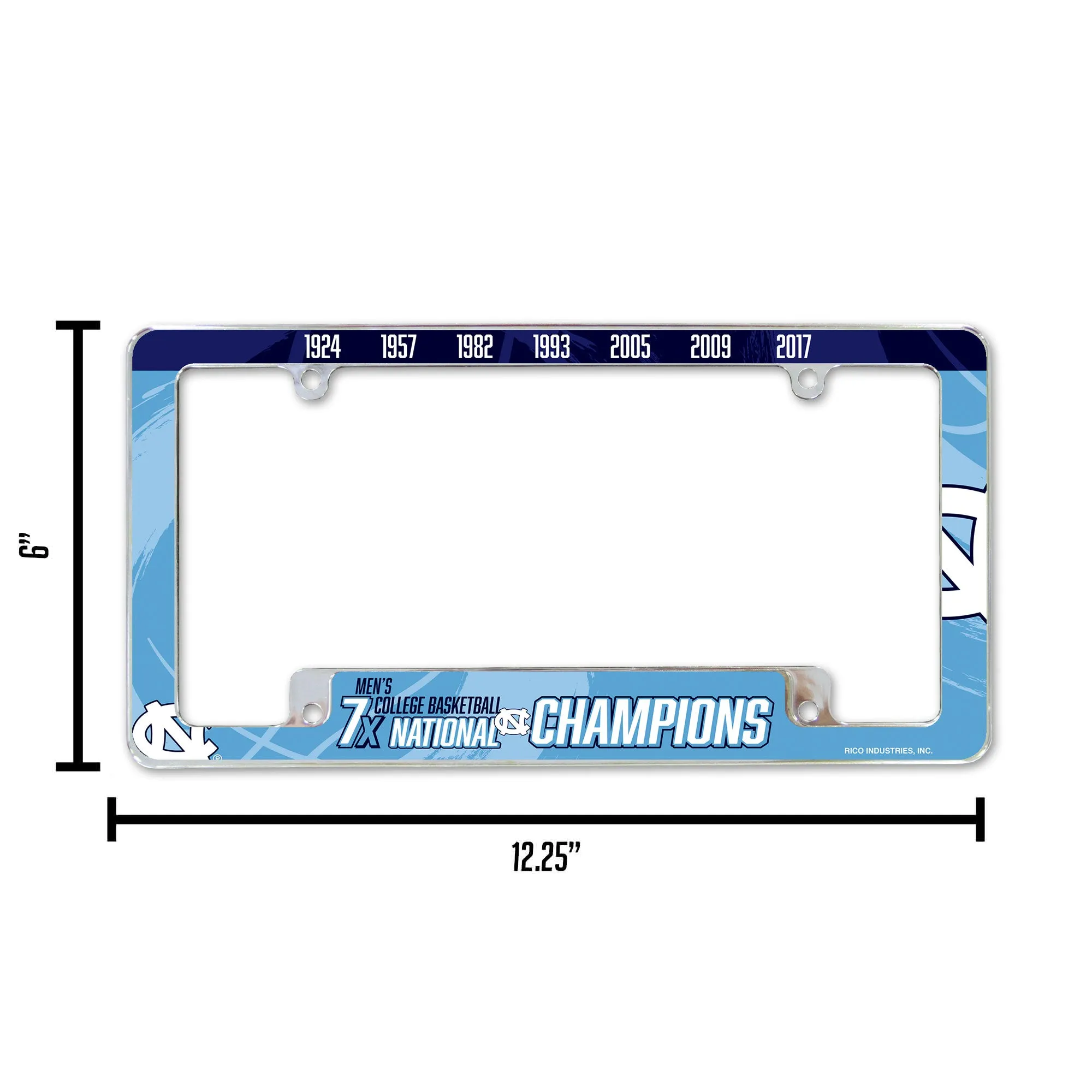 NCAA North Carolina Tar Heels All Over Chrome Frame