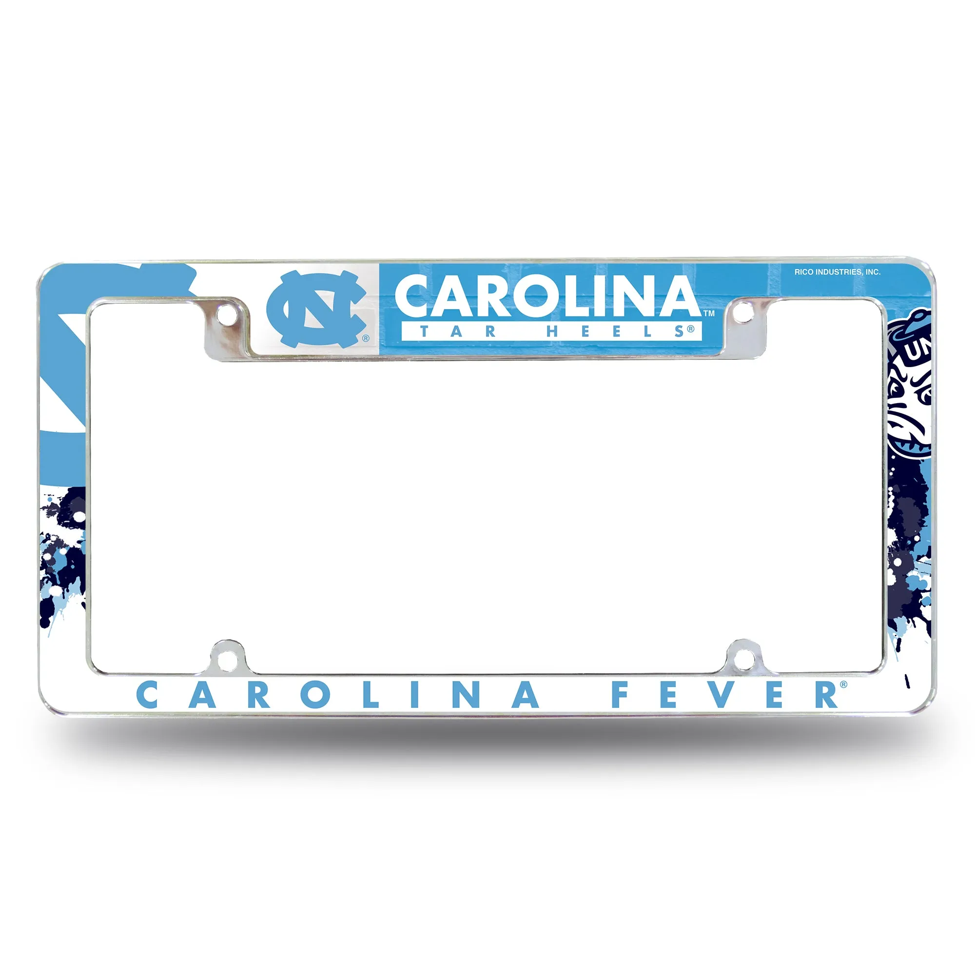 NCAA North Carolina Tar Heels All Over Chrome Frame