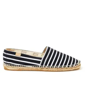 Open Toe Menorcan Sandal In Striped Leather For Women - Paula 1493