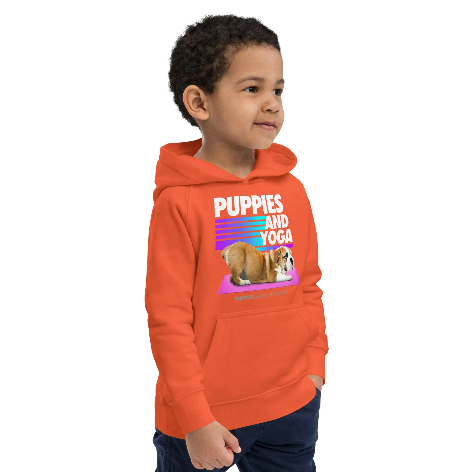 Puppies & Yoga | Kids Eco Youth hoodie