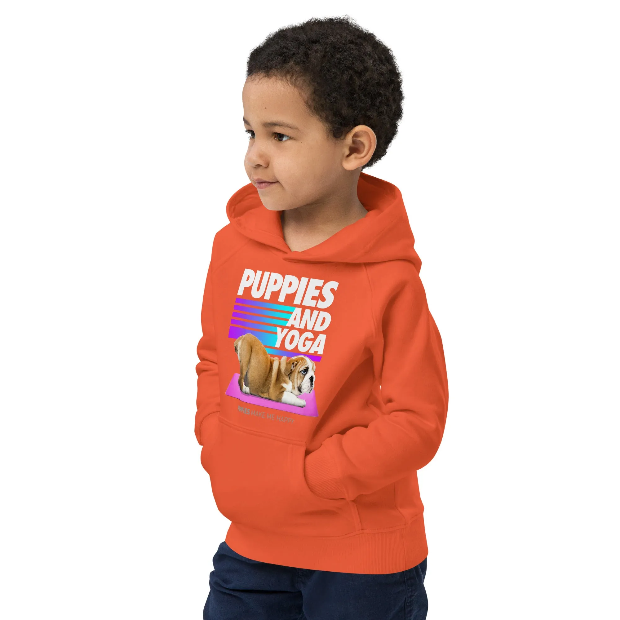 Puppies & Yoga | Kids Eco Youth hoodie