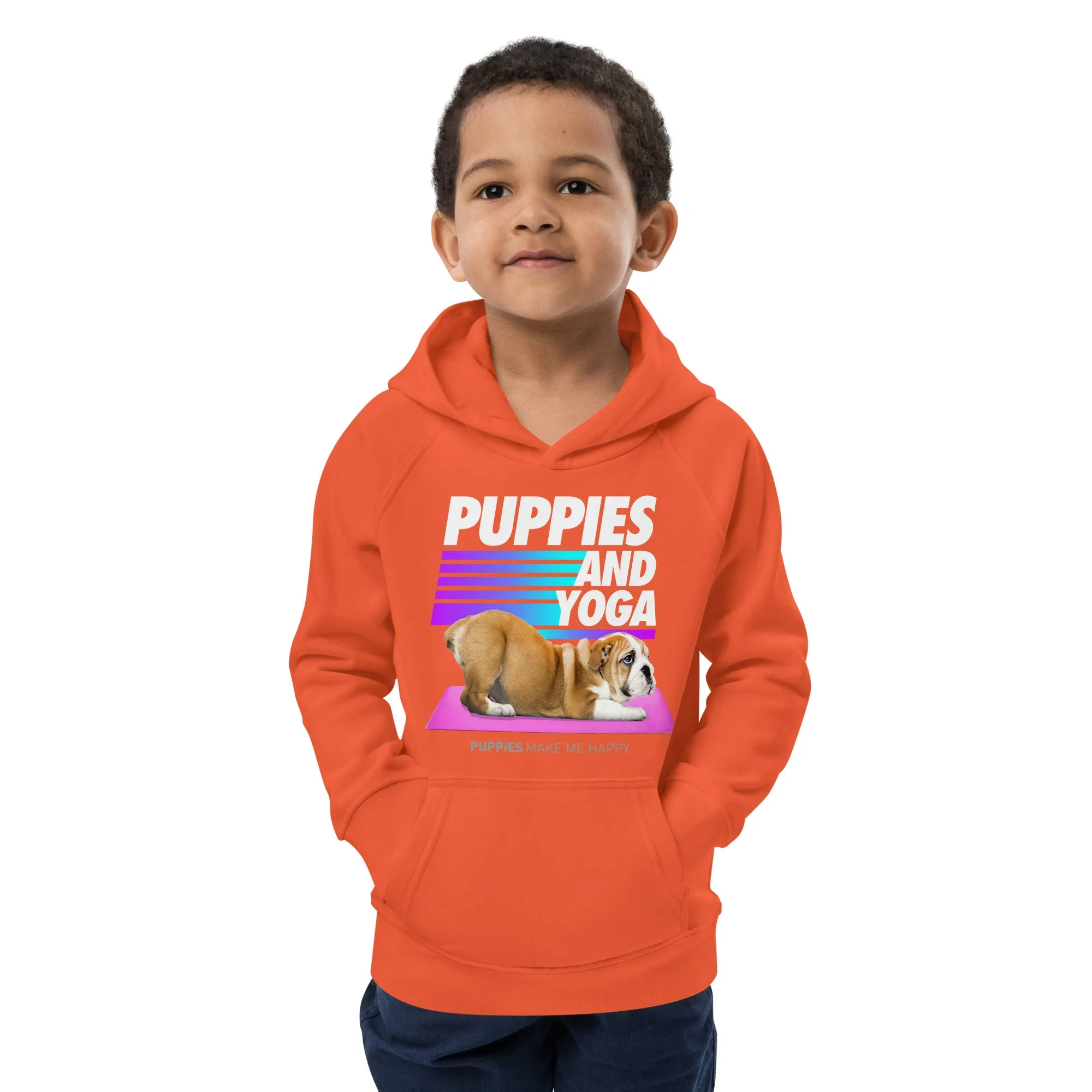 Puppies & Yoga | Kids Eco Youth hoodie