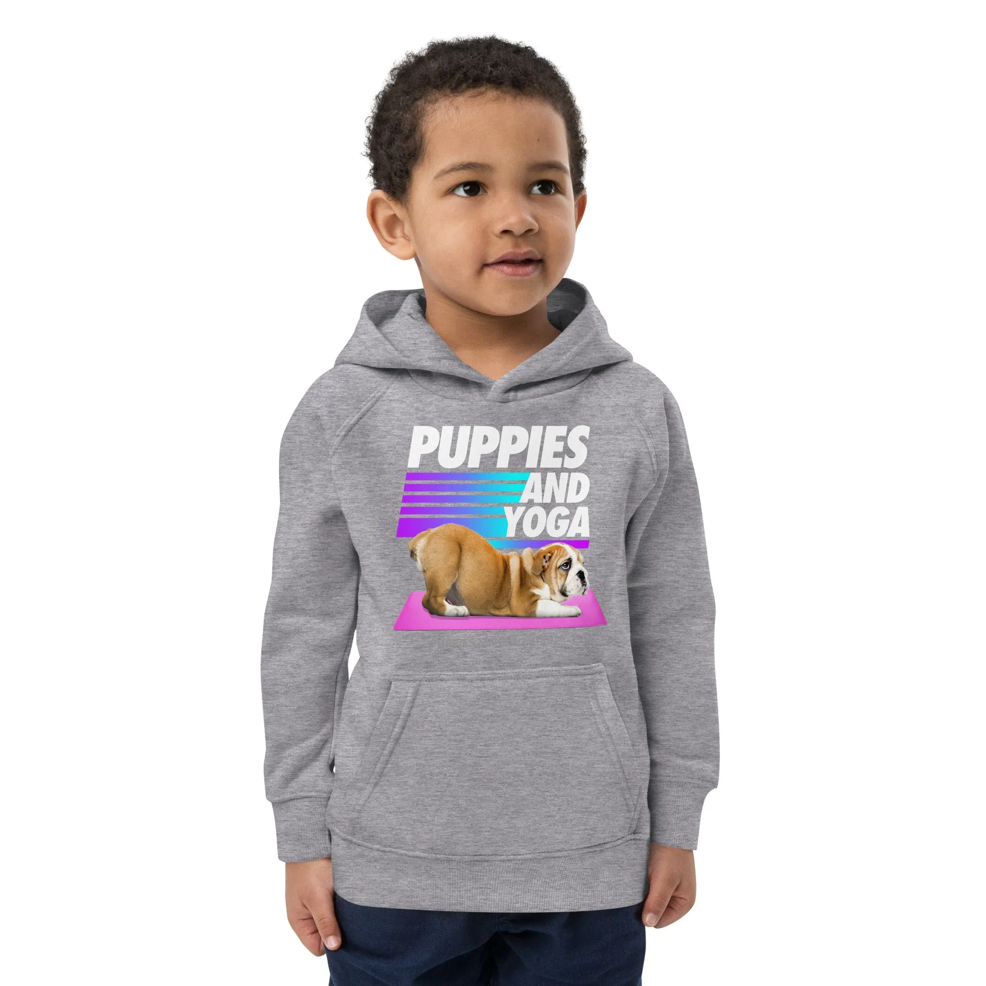 Puppies & Yoga | Kids Eco Youth hoodie