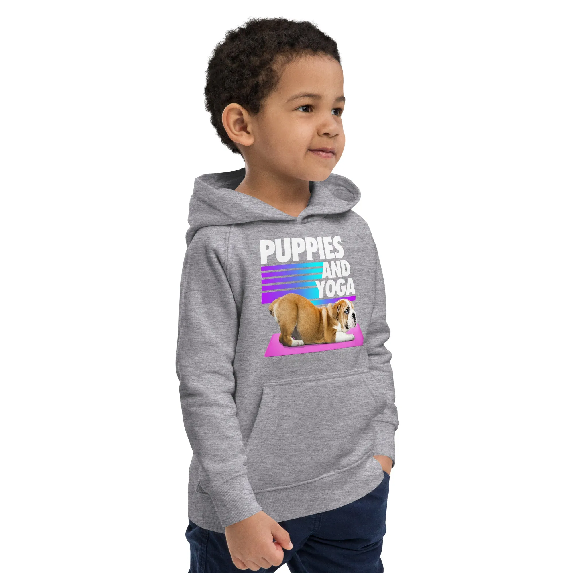 Puppies & Yoga | Kids Eco Youth hoodie