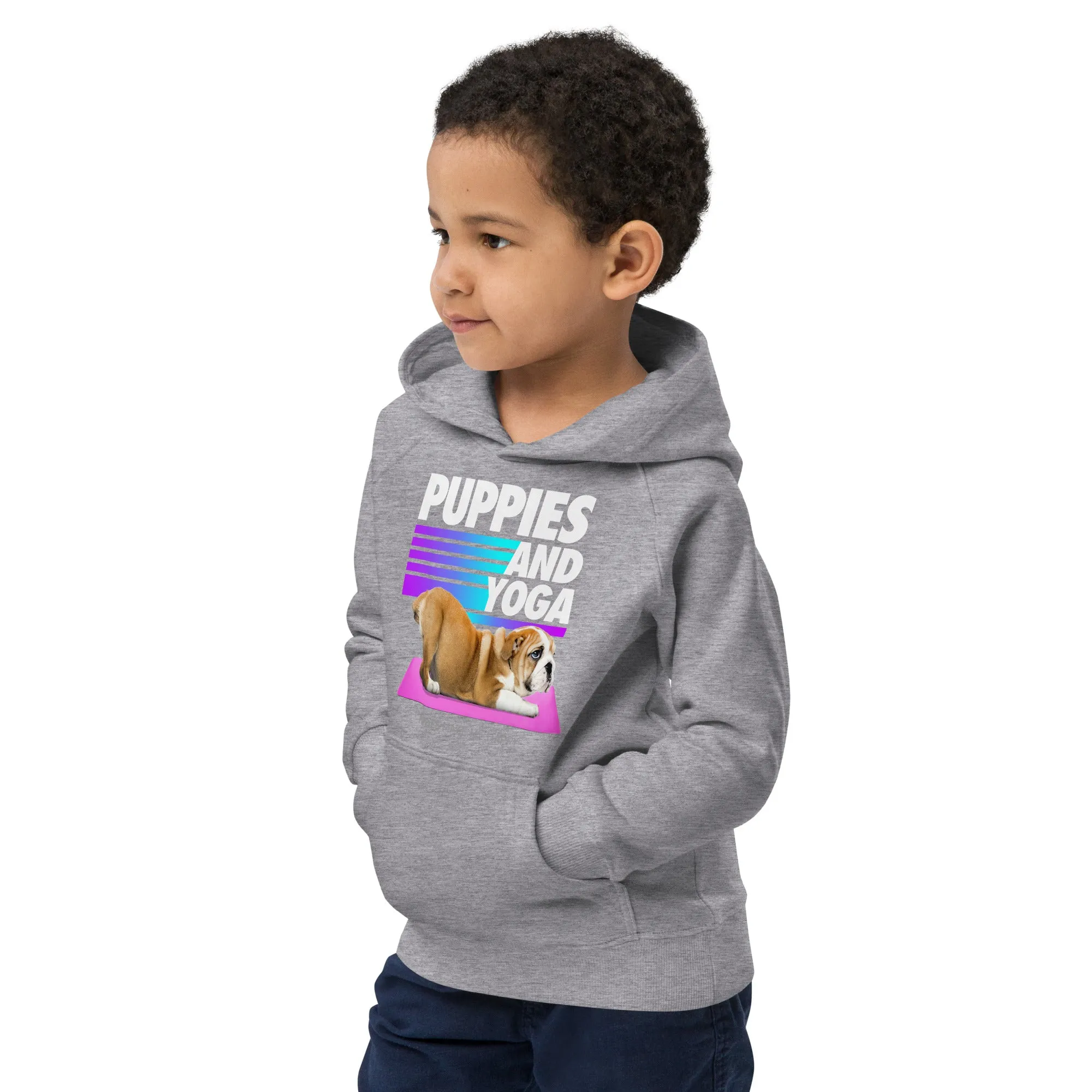 Puppies & Yoga | Kids Eco Youth hoodie