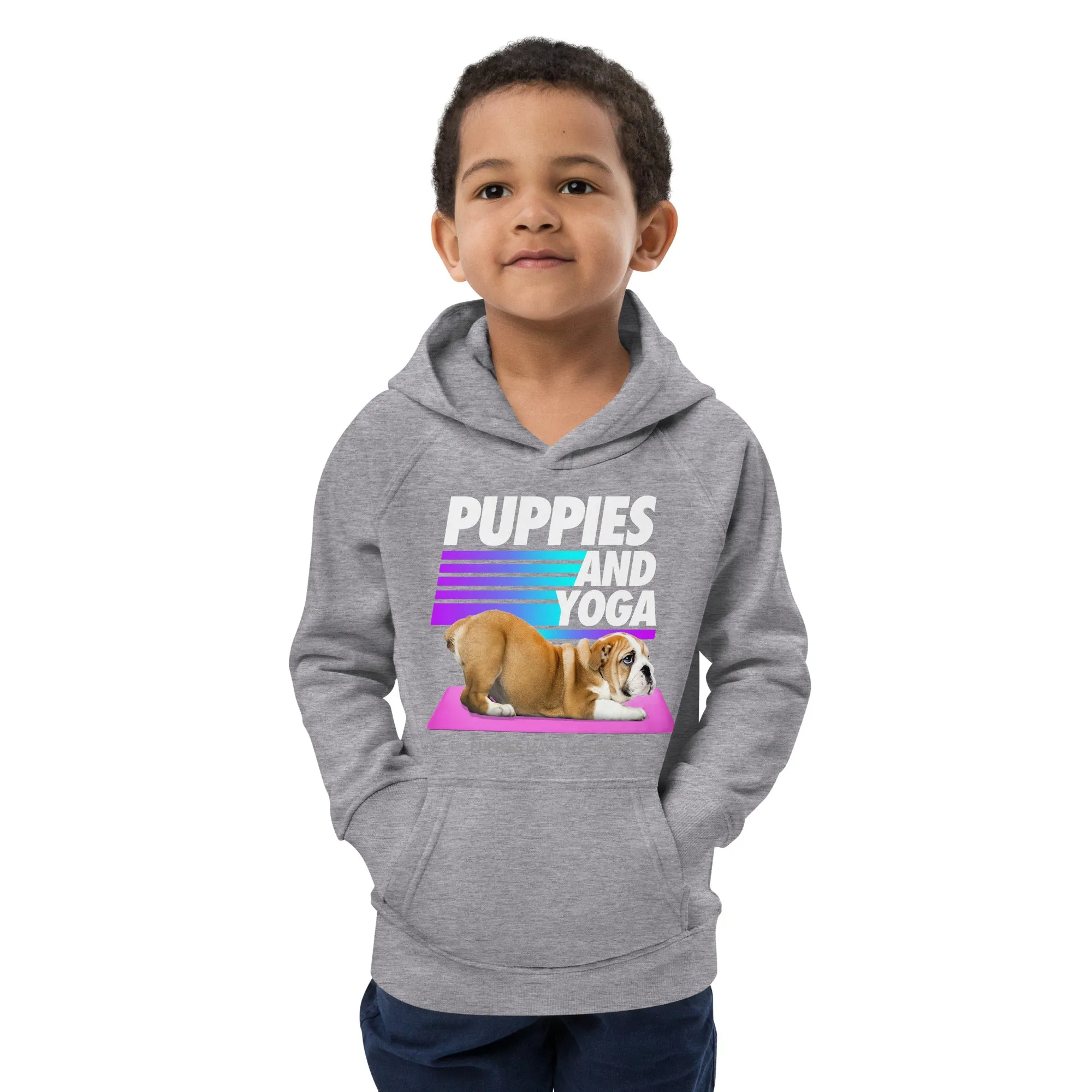 Puppies & Yoga | Kids Eco Youth hoodie