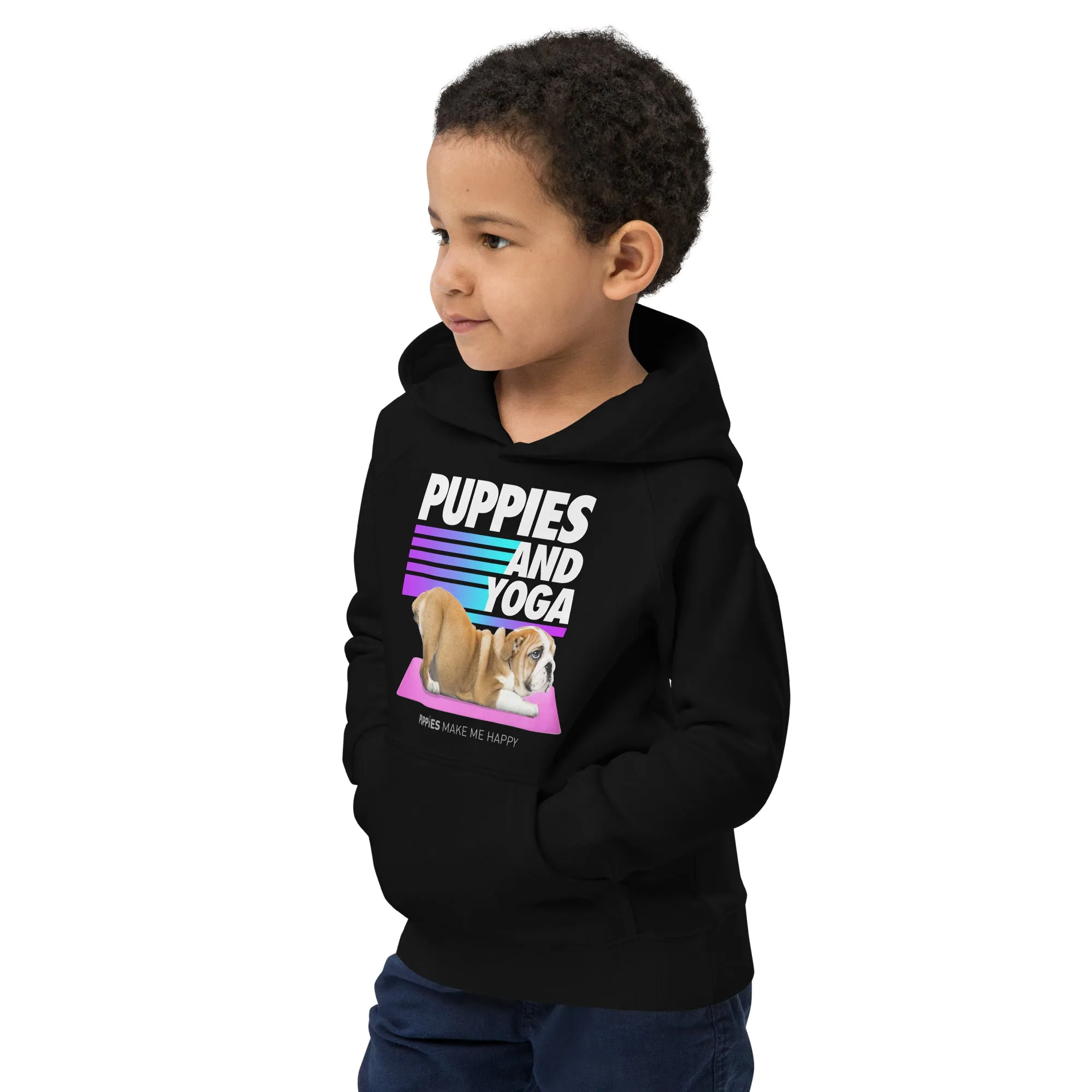 Puppies & Yoga | Kids Eco Youth hoodie