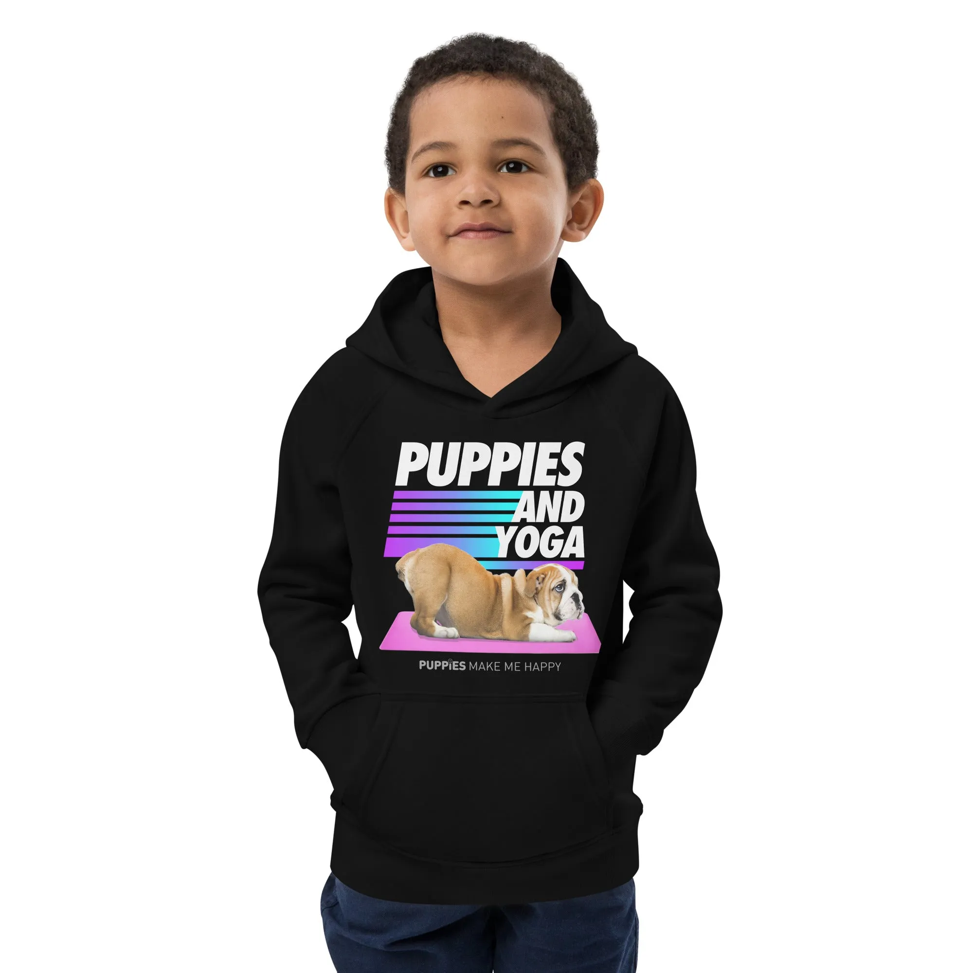 Puppies & Yoga | Kids Eco Youth hoodie