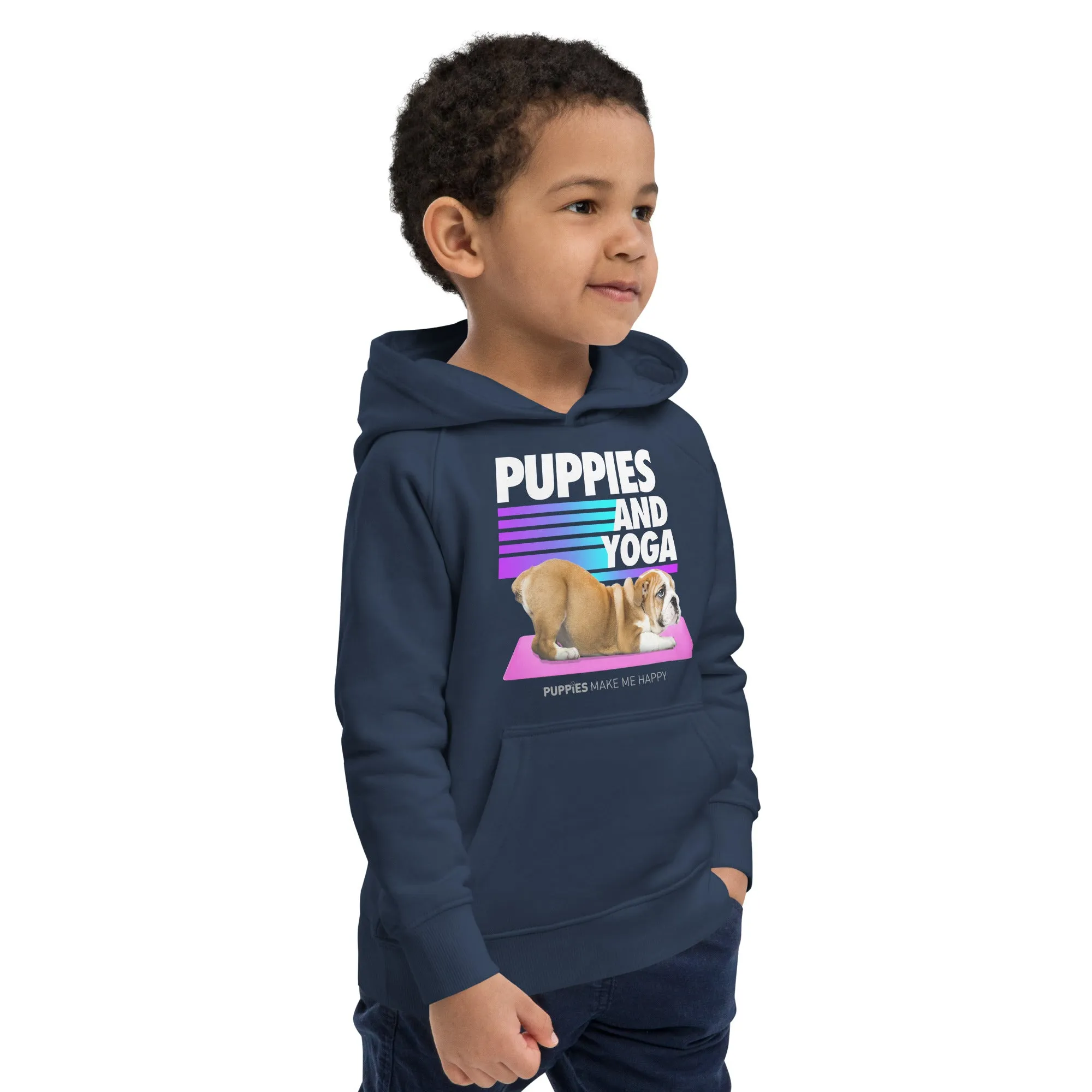 Puppies & Yoga | Kids Eco Youth hoodie