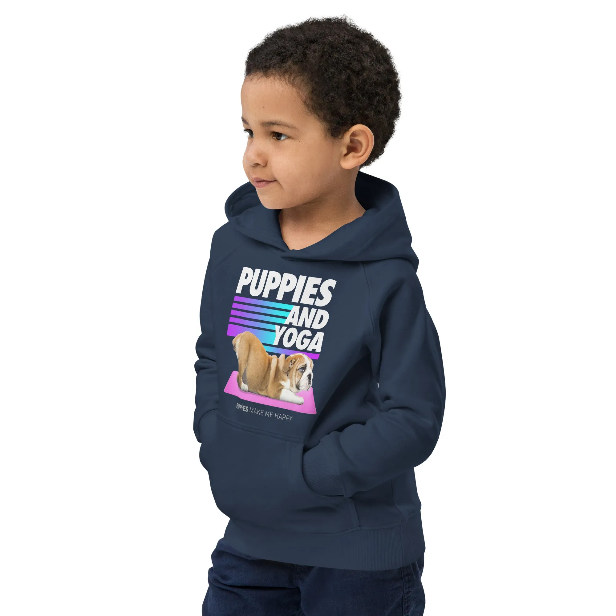 Puppies & Yoga | Kids Eco Youth hoodie