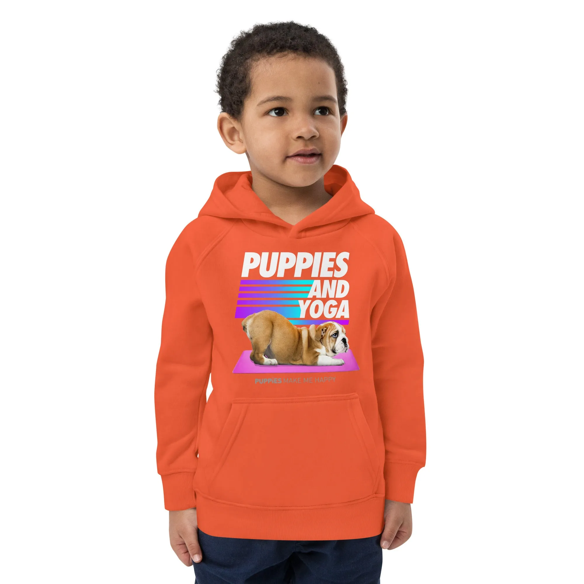 Puppies & Yoga | Kids Eco Youth hoodie