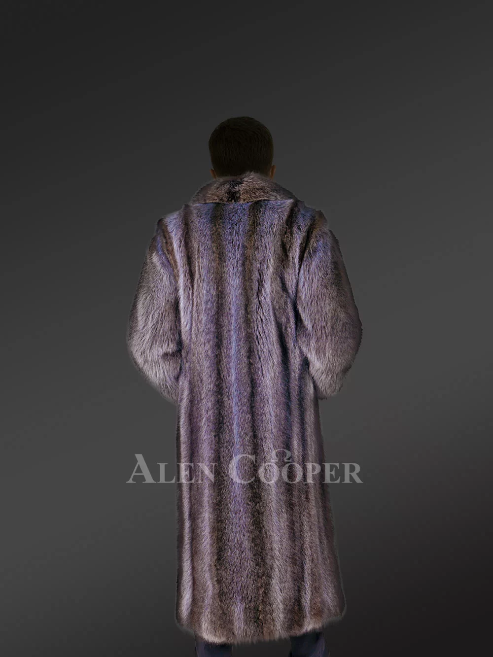 Raccoon Fur Long Coat for Men