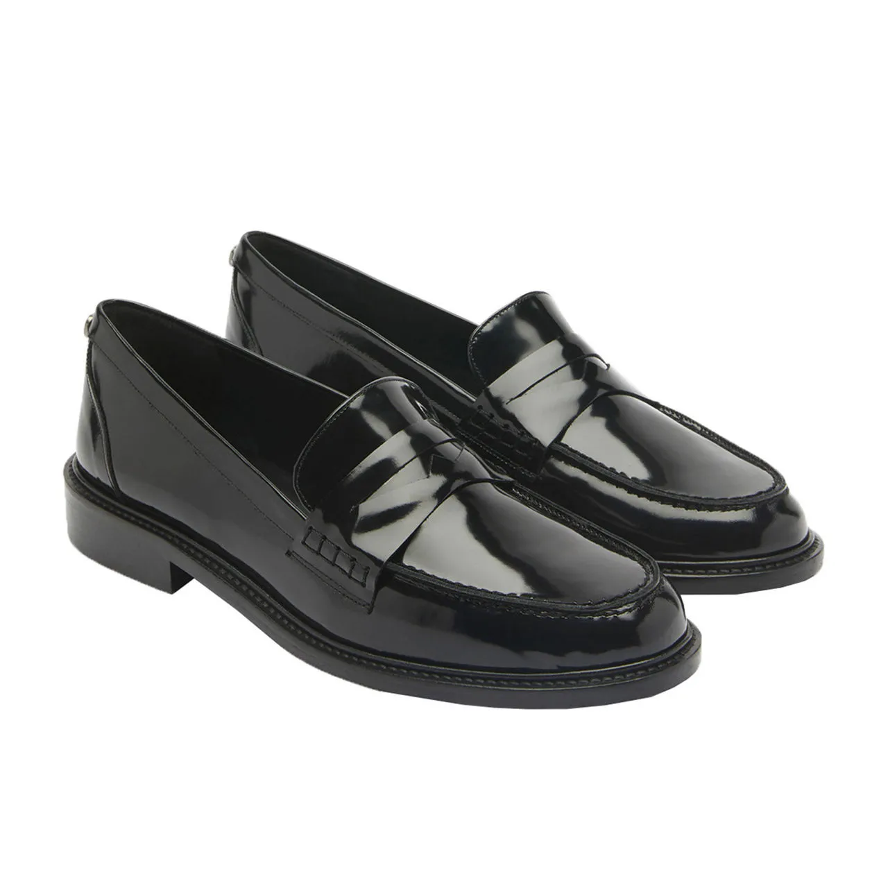 RUSSELL & BROMLEY Penelope Penny Loafers - Black