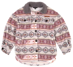 SALE Simply Southern Aztec Soft Sherpa Shacket Jacket