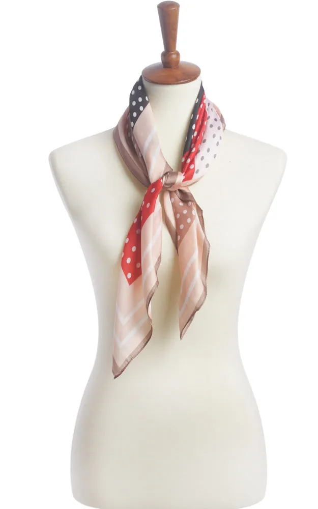 SPSS4940 Polka Dot Printed Scarf