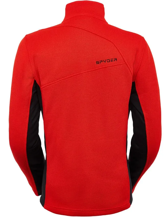 Spyder Mens Clothing Bandit Half Zip Volcano Red