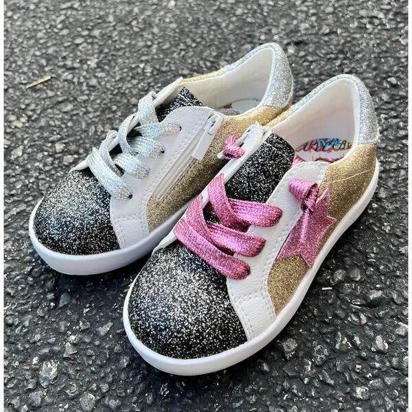 StyleChild Sloane Sneaker, Glitter & Glitter