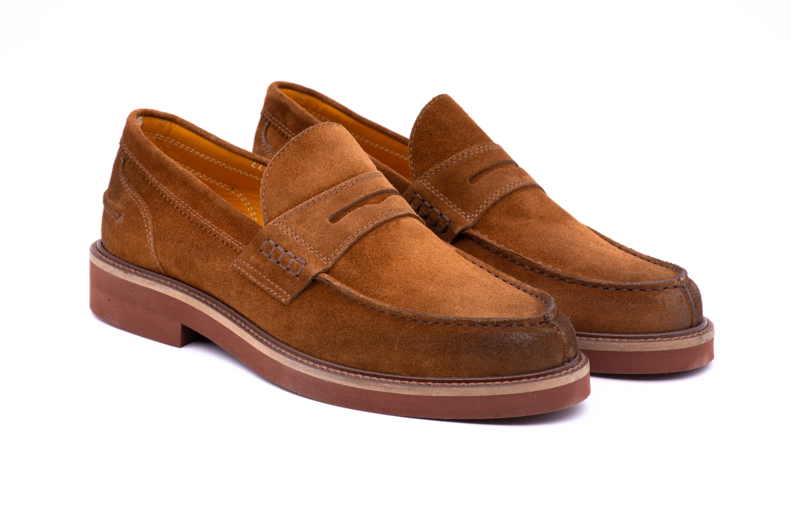 Suede loafer with loop