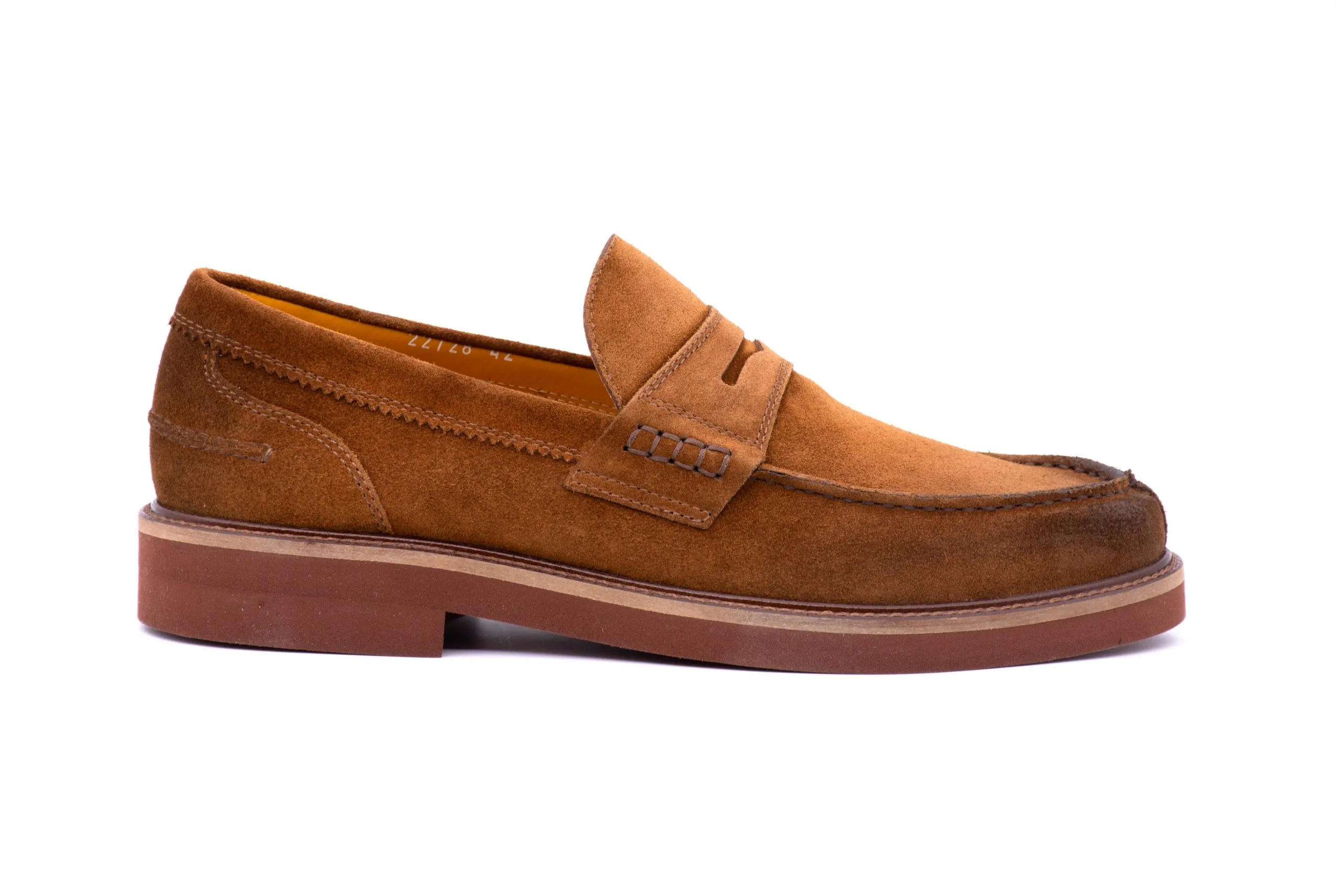 Suede loafer with loop