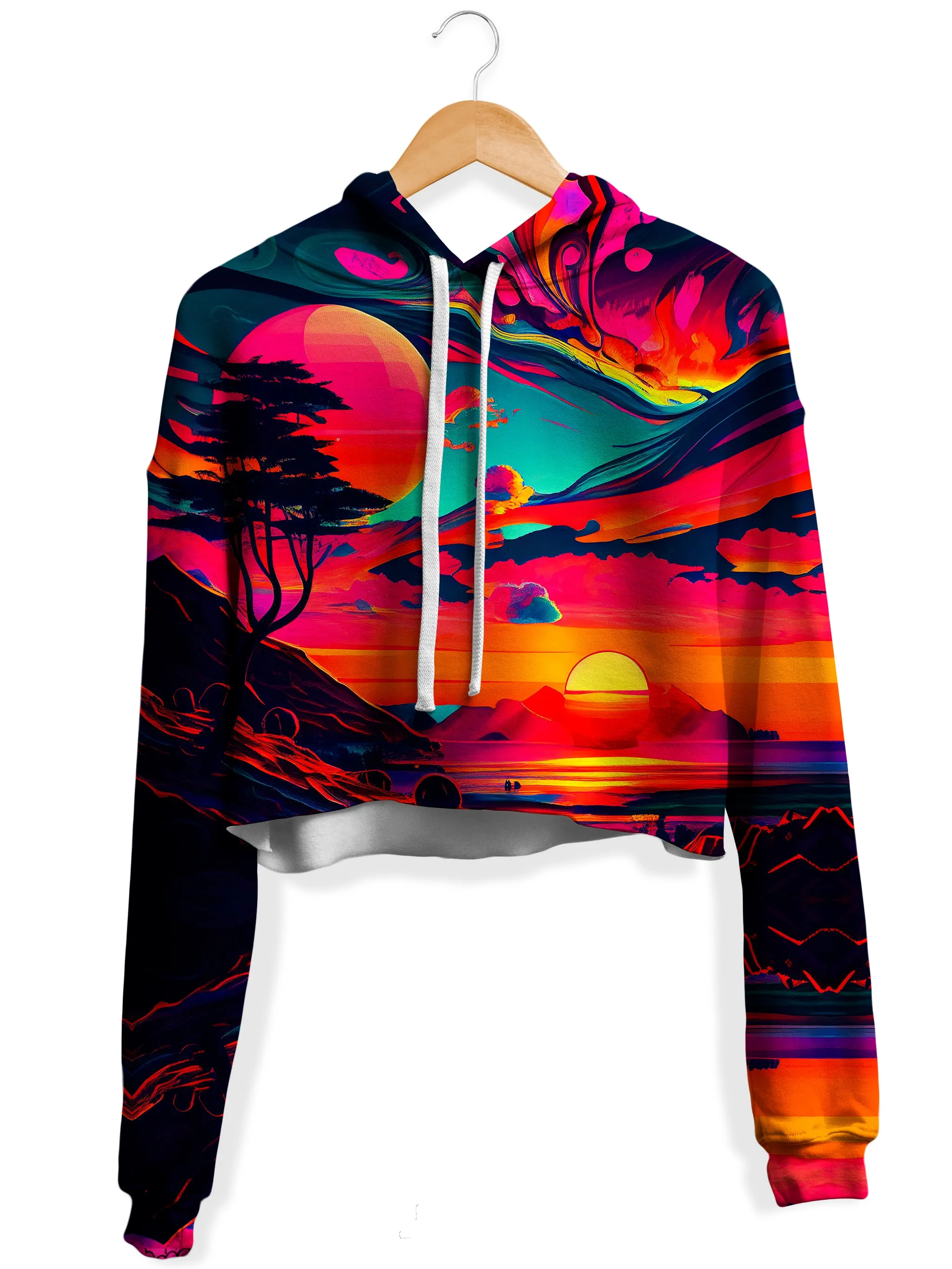 Sunset Melt Crop Hoodie and Leggings Combo