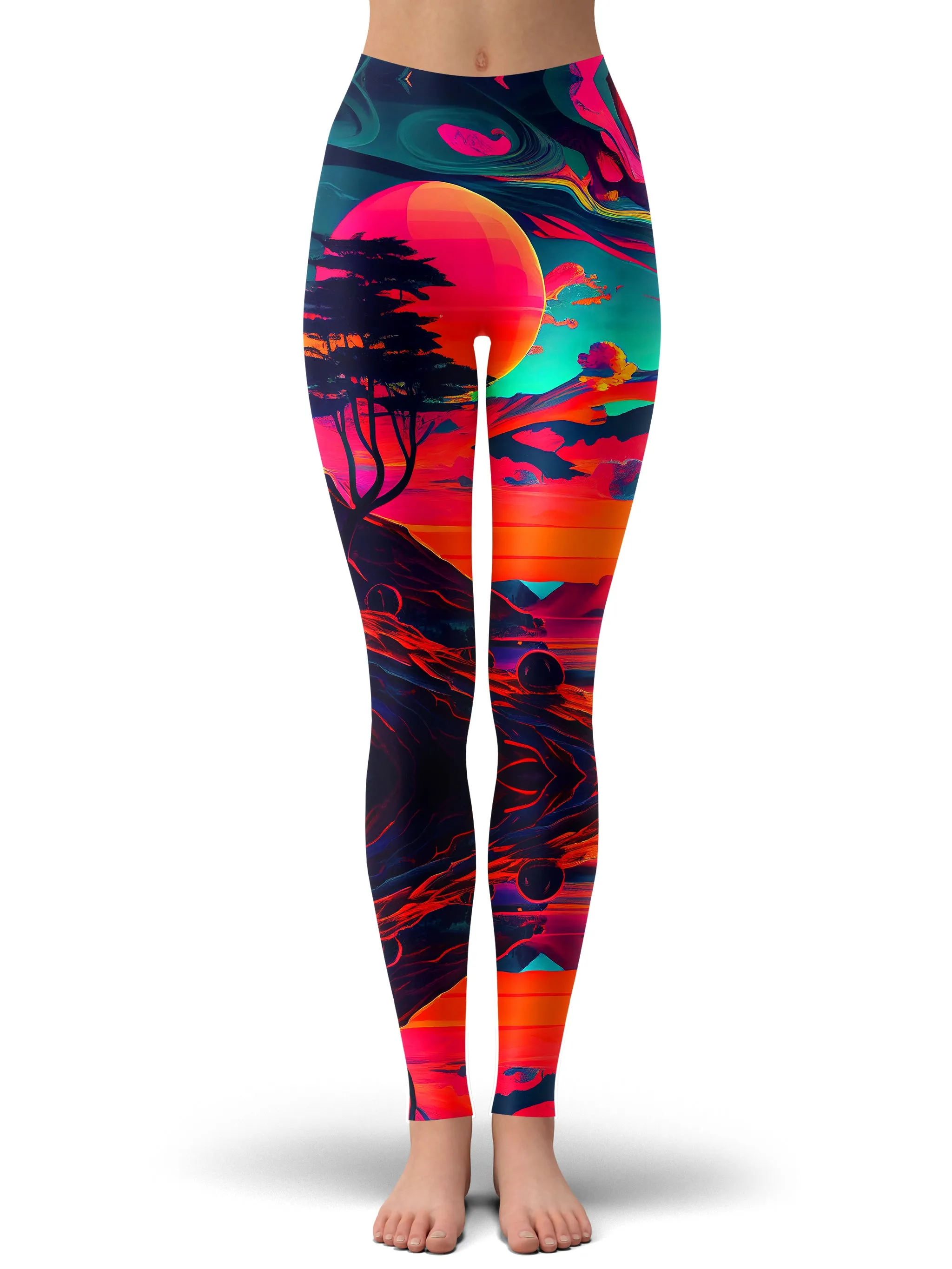 Sunset Melt Crop Hoodie and Leggings Combo