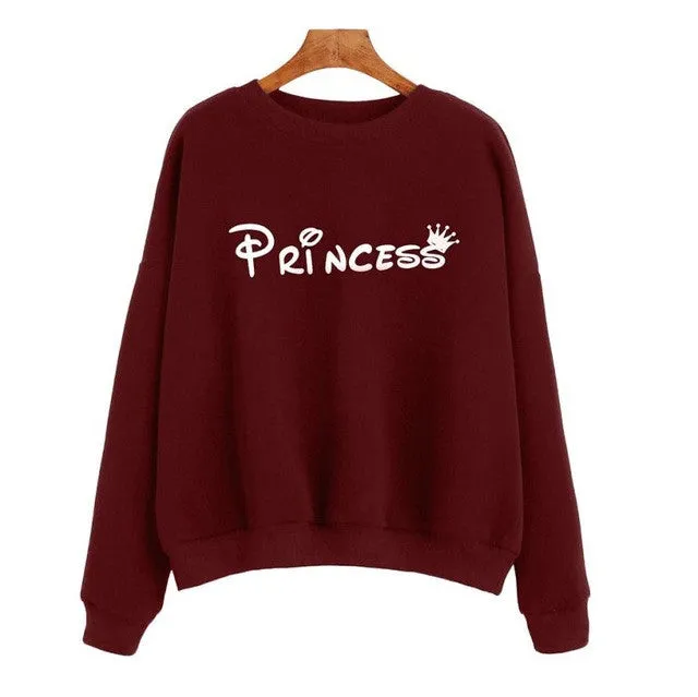 sweatshirt Women Letter Print  Long Sleeve Round Neck Hoodies Women Clothes American Apparel &23 SM6