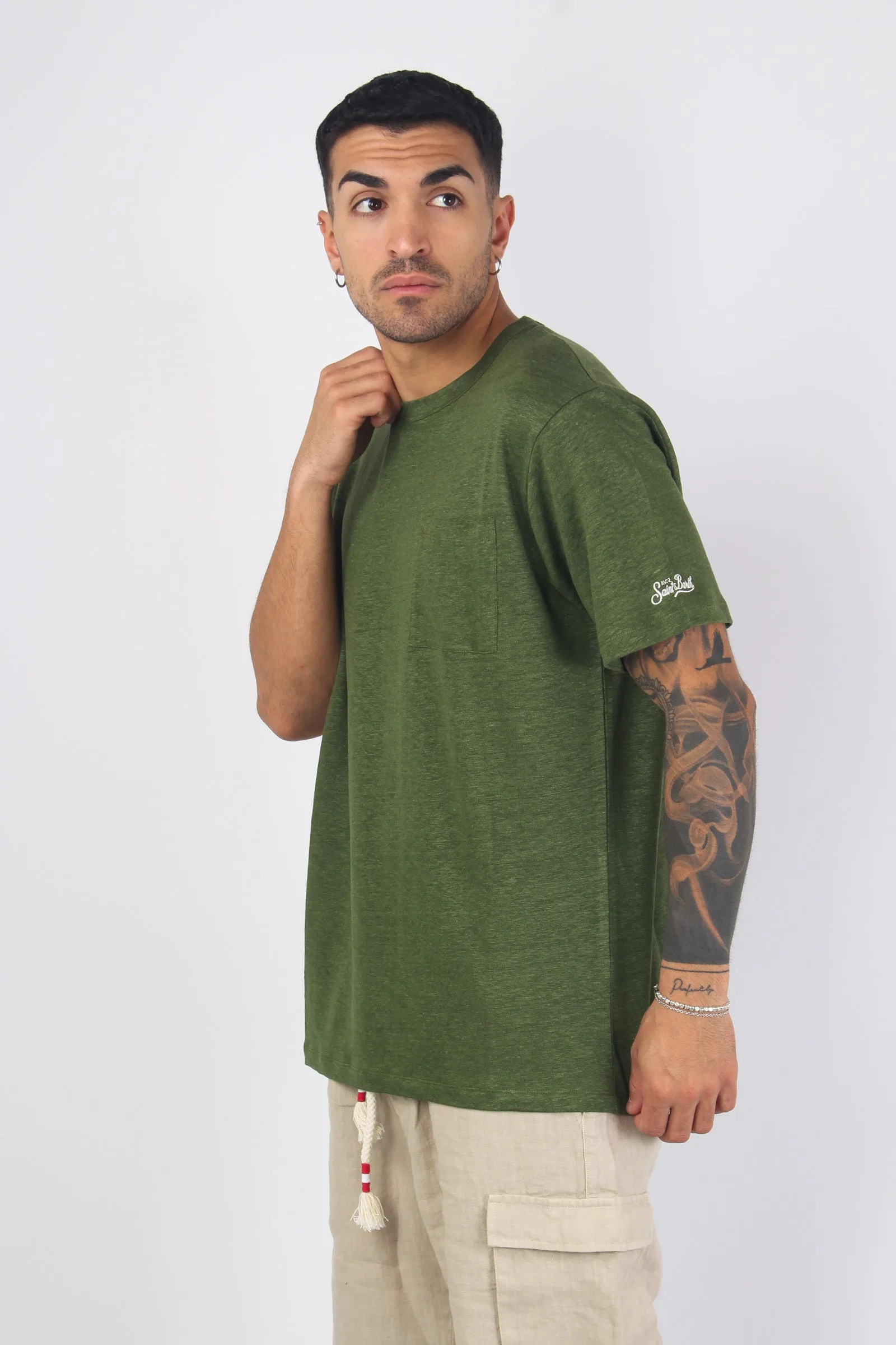 T-shirt Basica Girocollo Militare