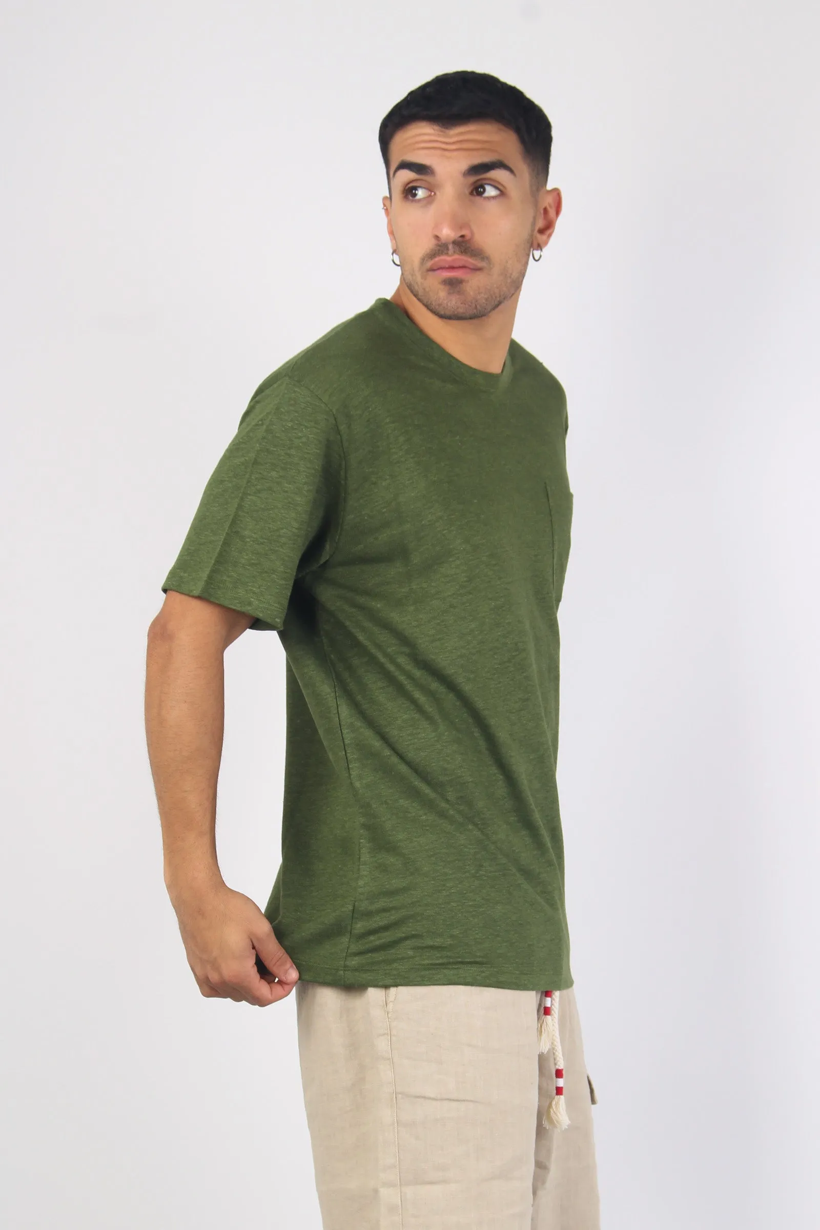 T-shirt Basica Girocollo Militare