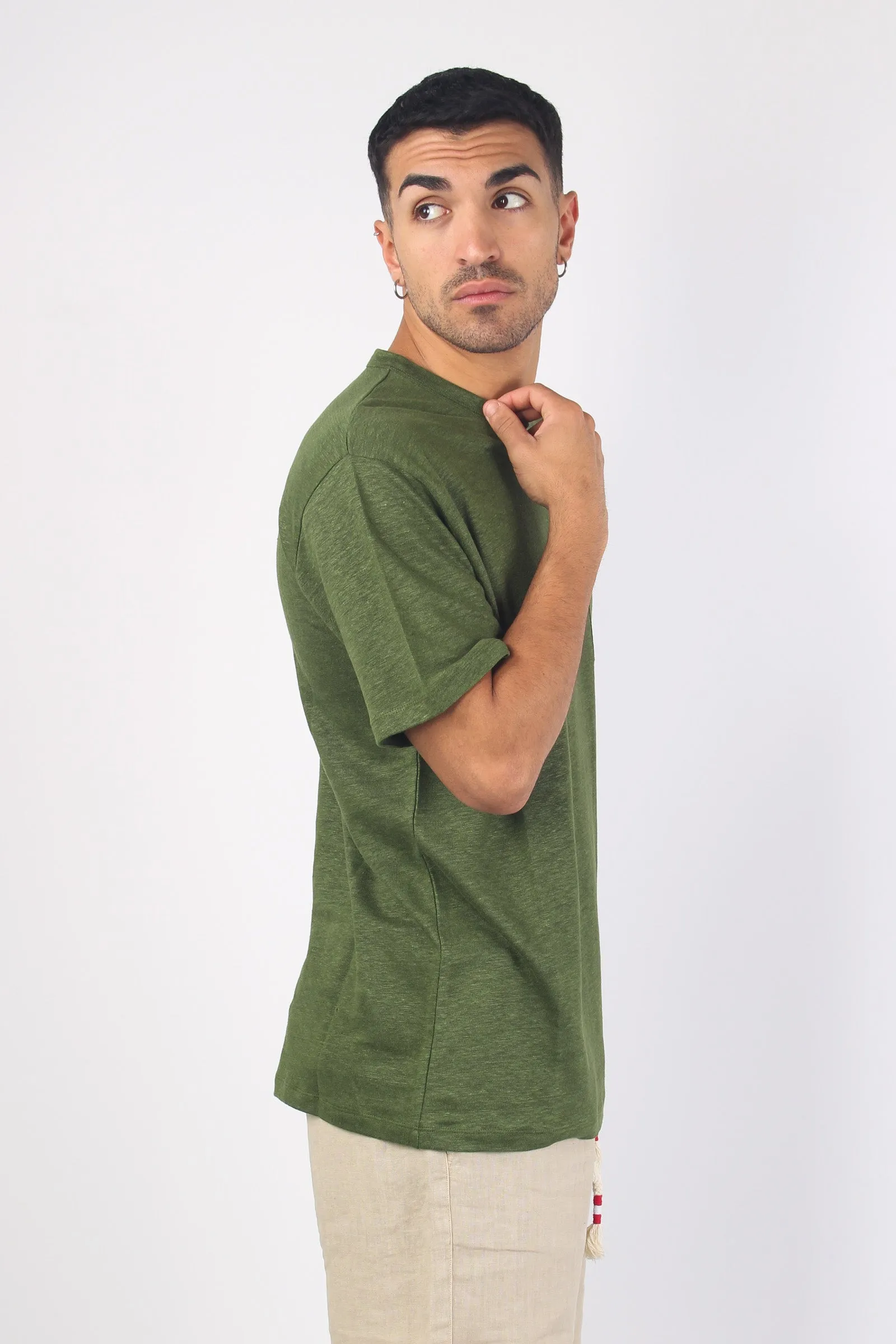 T-shirt Basica Girocollo Militare