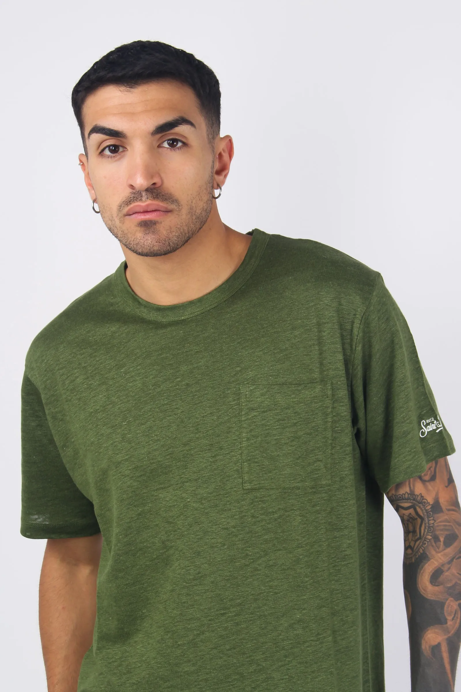 T-shirt Basica Girocollo Militare