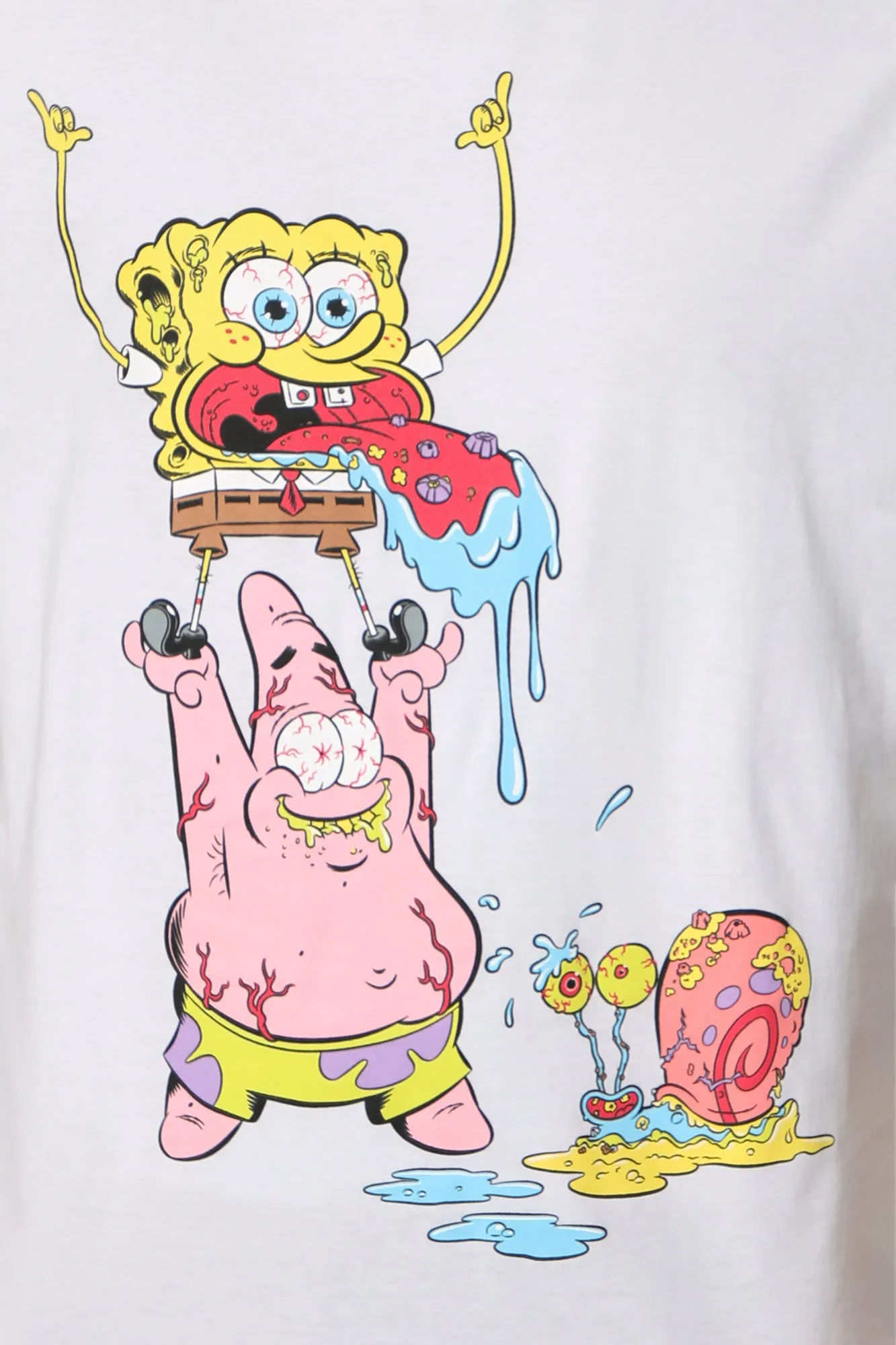 T-Shirt Imprimé Patrick et Bob L'ponge Homme