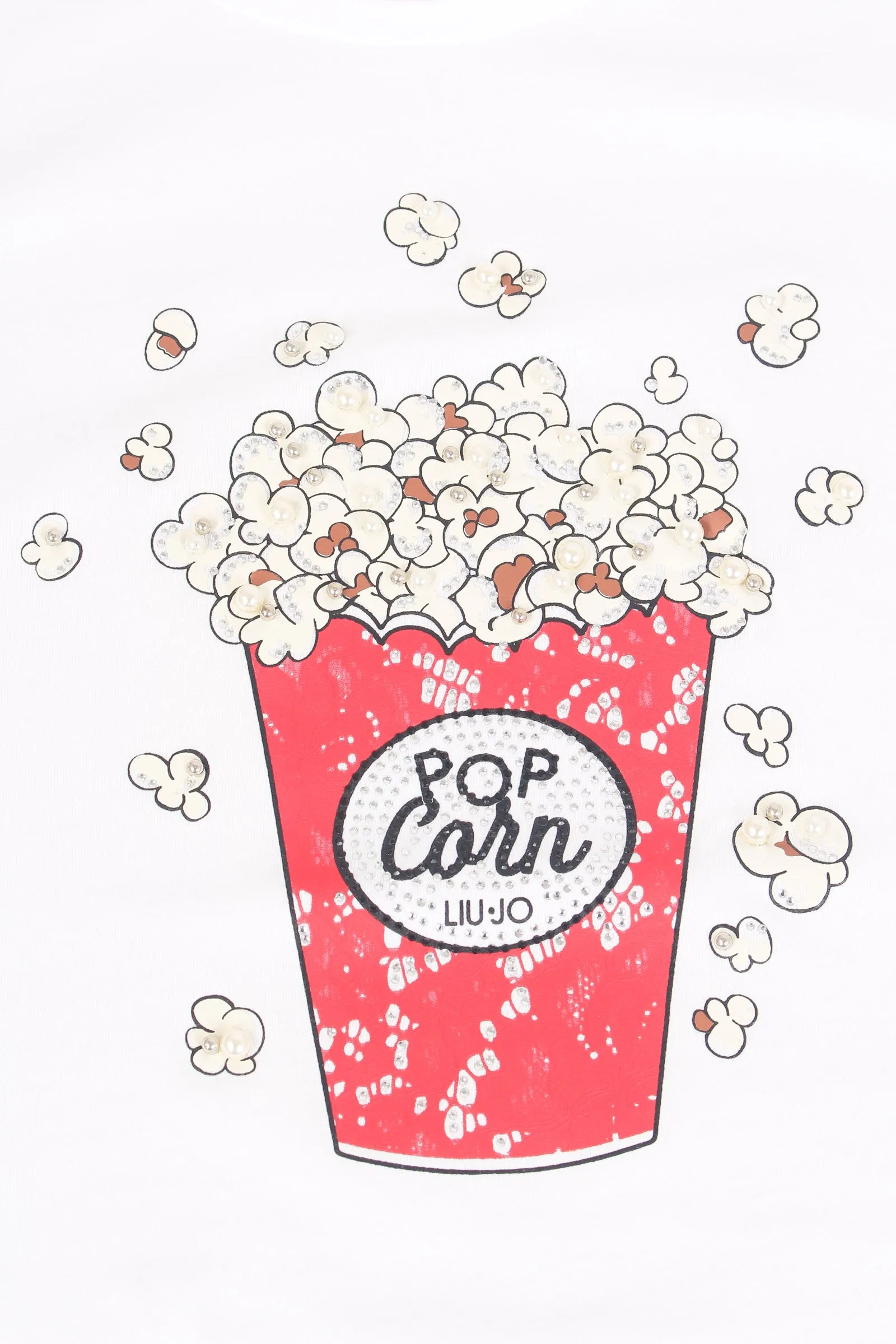 T-shirt Stampa Popcorn Bco/liujo