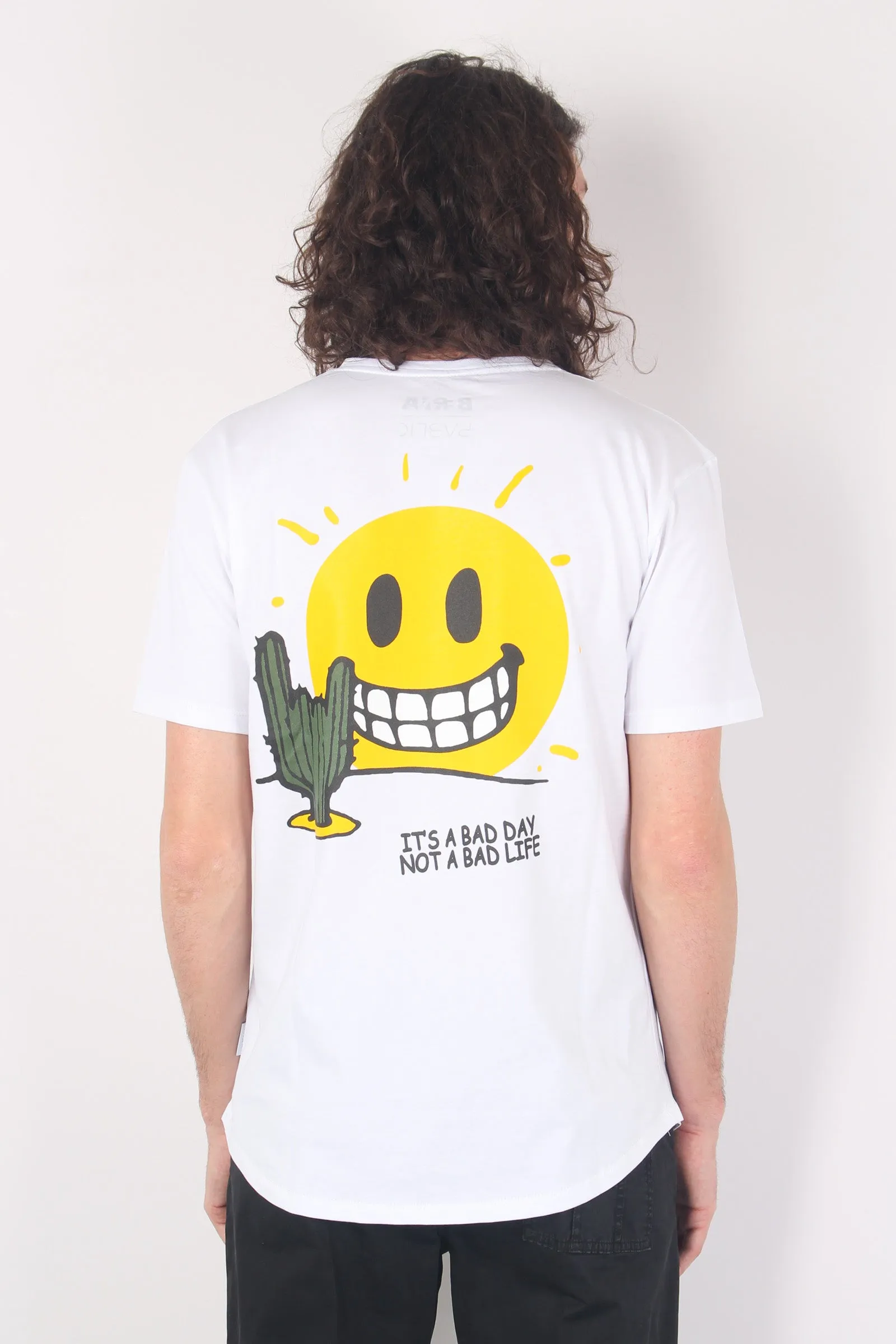 T-shirt Stampa Smile Bianco