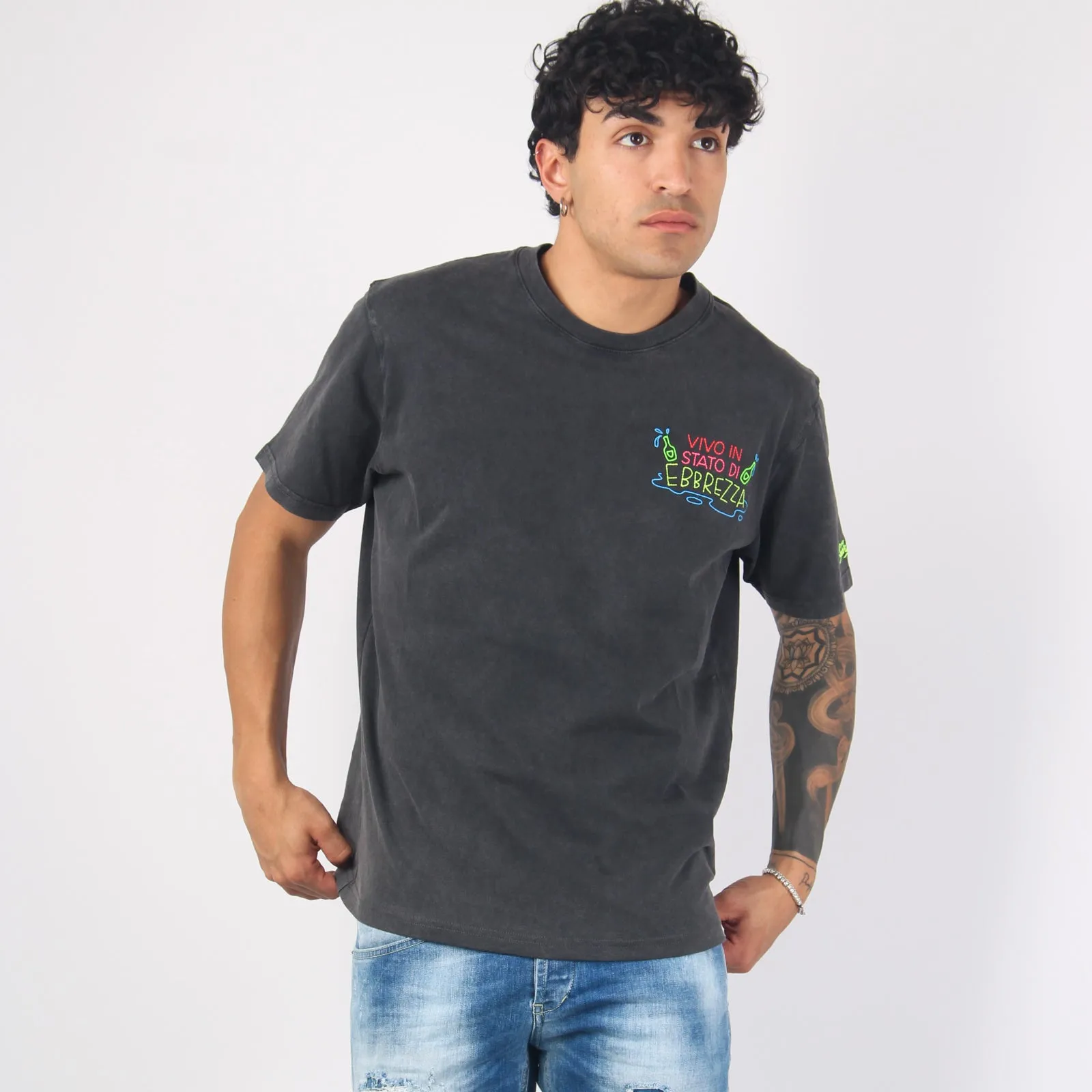 T-shirt Stato Di Ebrezza Grigio