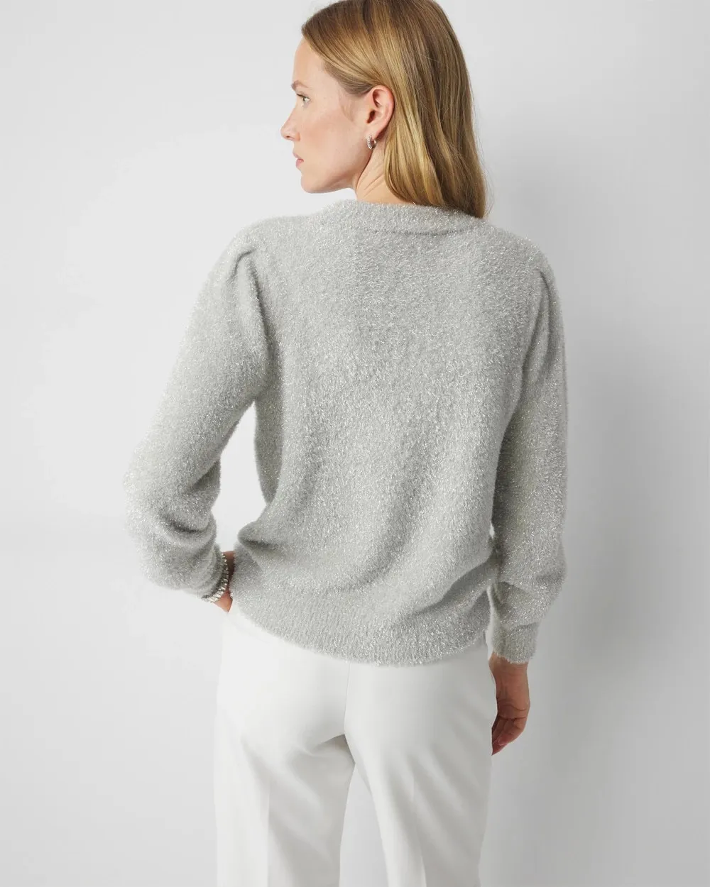 Tinsel Trim Sweater