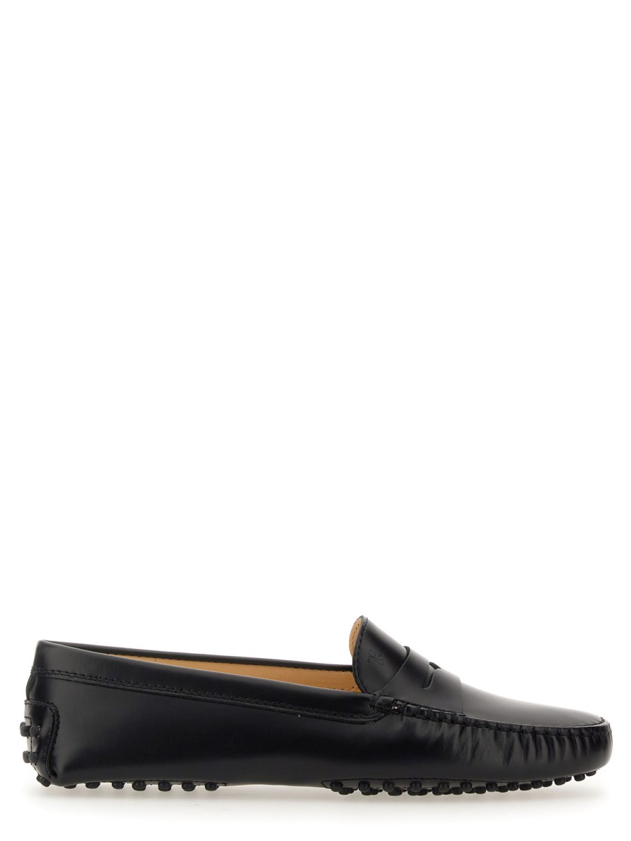 TOD'S    LEATHER KATE RUBBER LOAFER