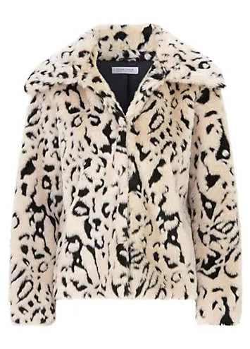 Together Short Leopard Fur Coat | Kaleidoscope