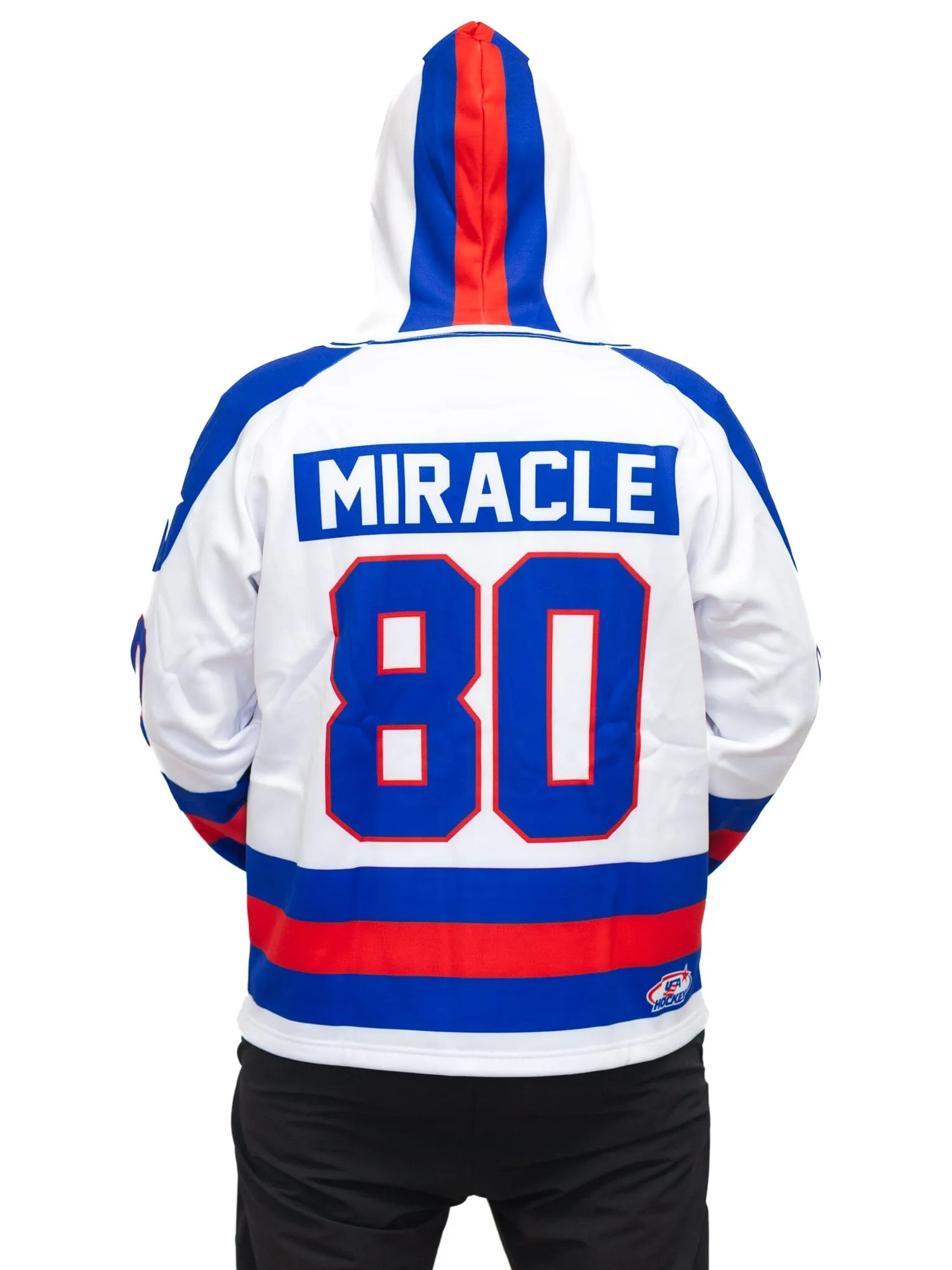 USA Miracle on Ice 1980 Away Hockey Hoodie