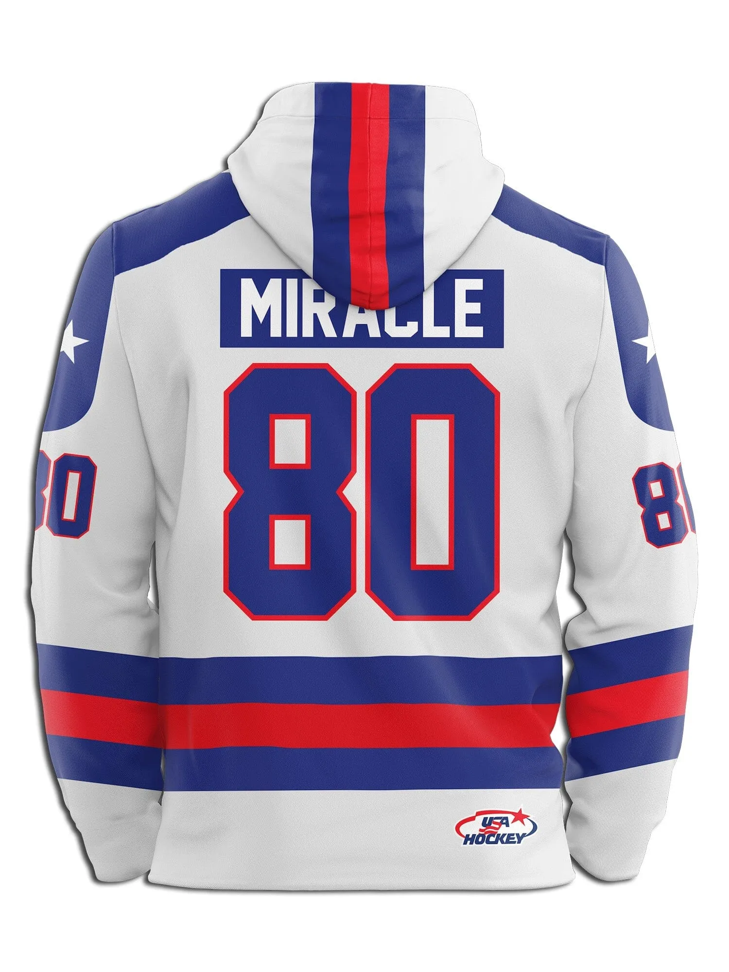 USA Miracle on Ice 1980 Away Hockey Hoodie