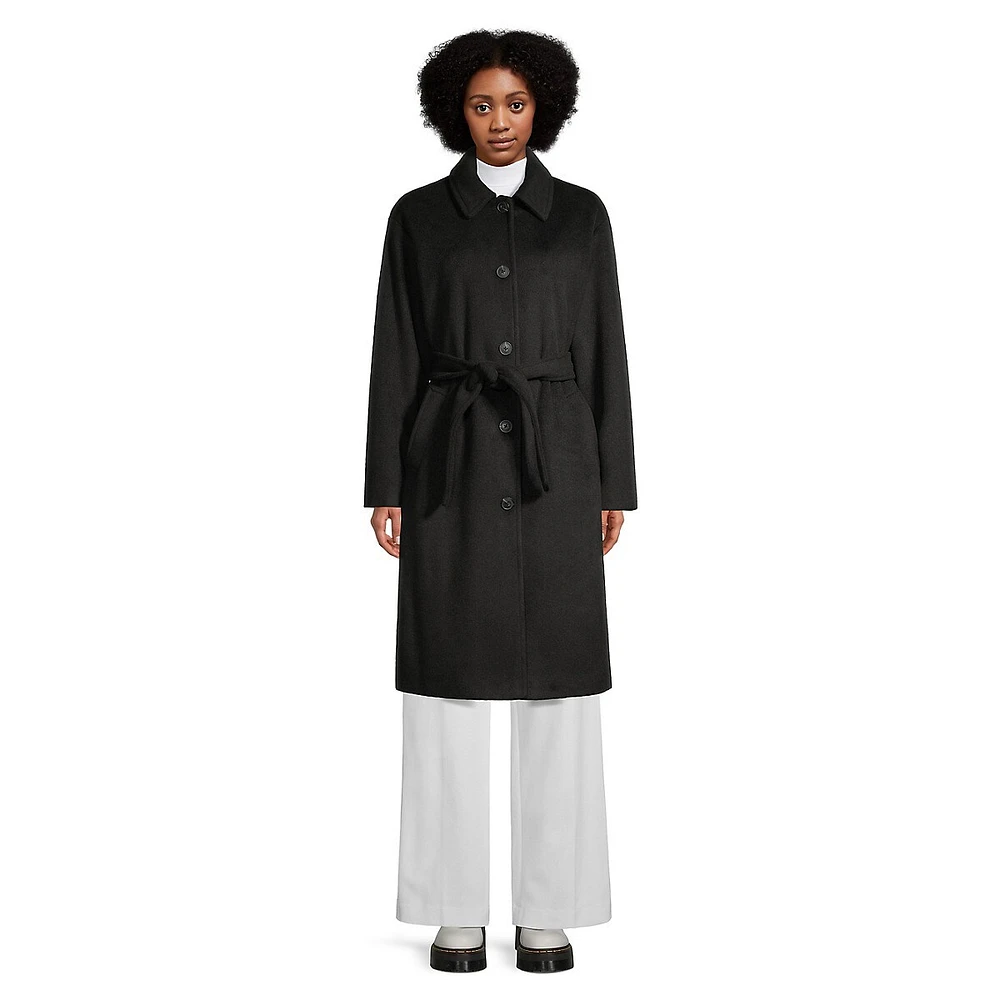 VERO MODA Belted Single-Breasted Coat