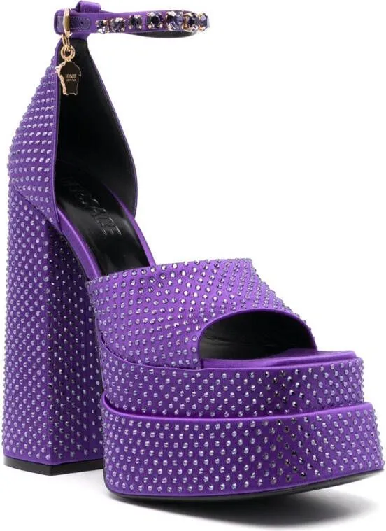 Versace Medus Aevitas platform sandals Purple