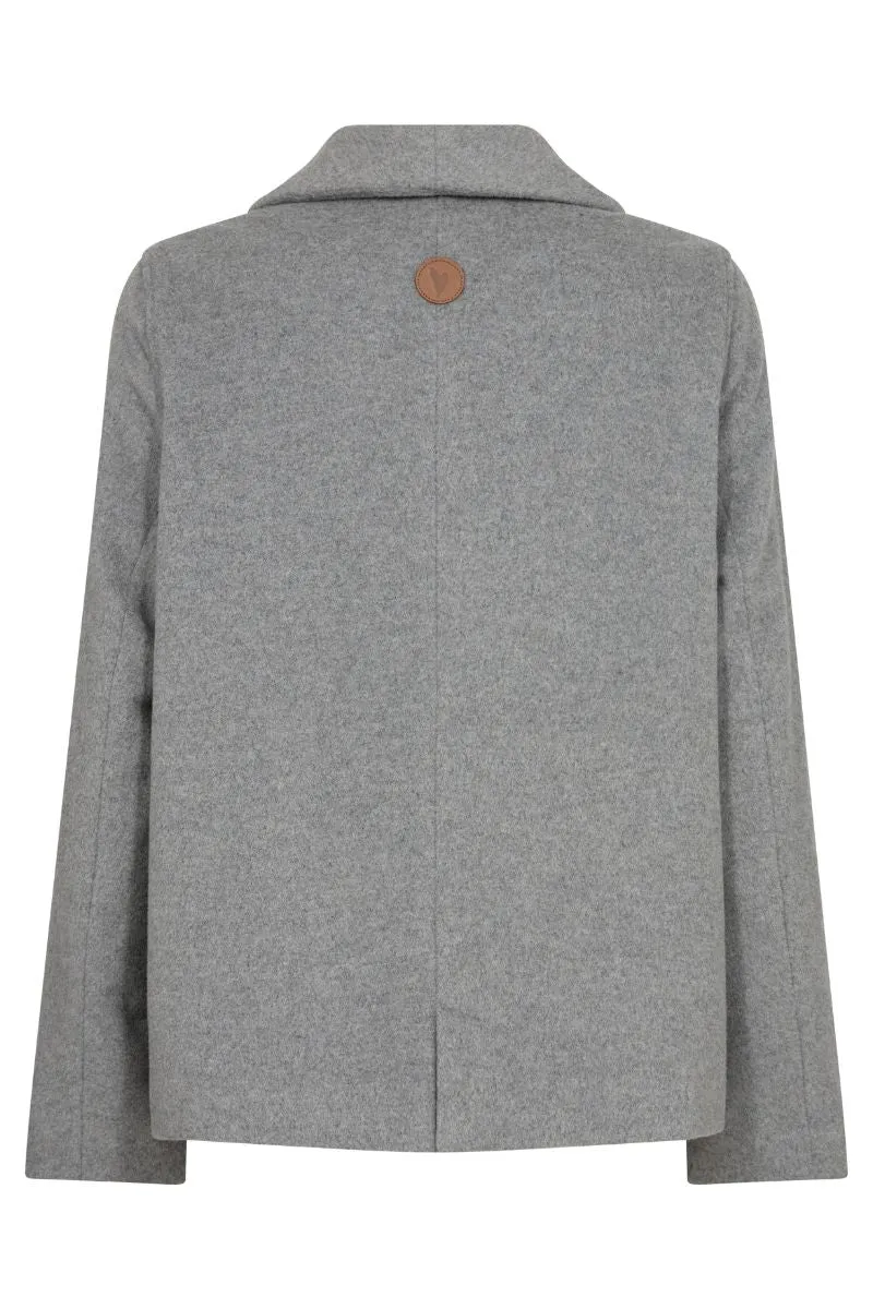 Vicca Wool Jacket  | Grey Melange | Jakke fra Mos Mosh