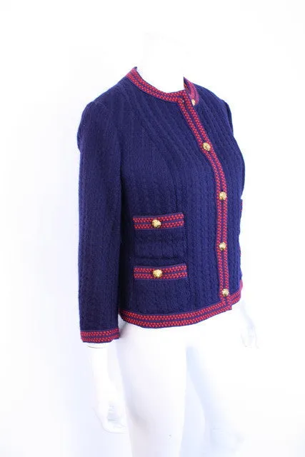 Vintage Boucle Jacket with Lion Buttons